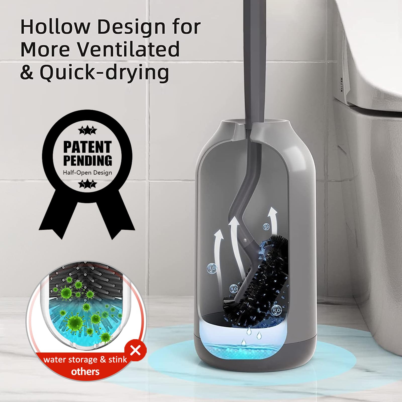 Toilet Bowl Brush Holder Set