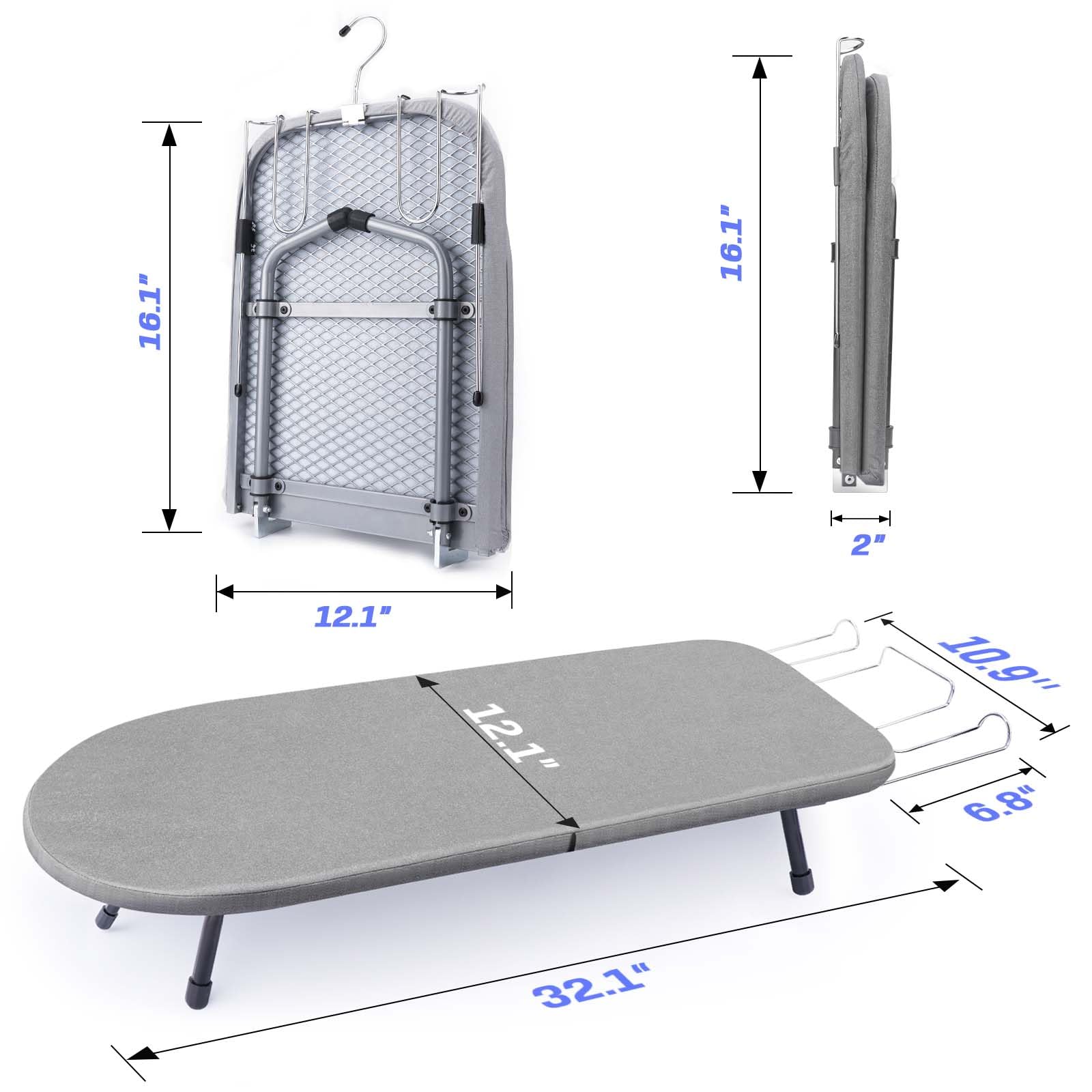 Tabletop Ironing Board with Iron Rest