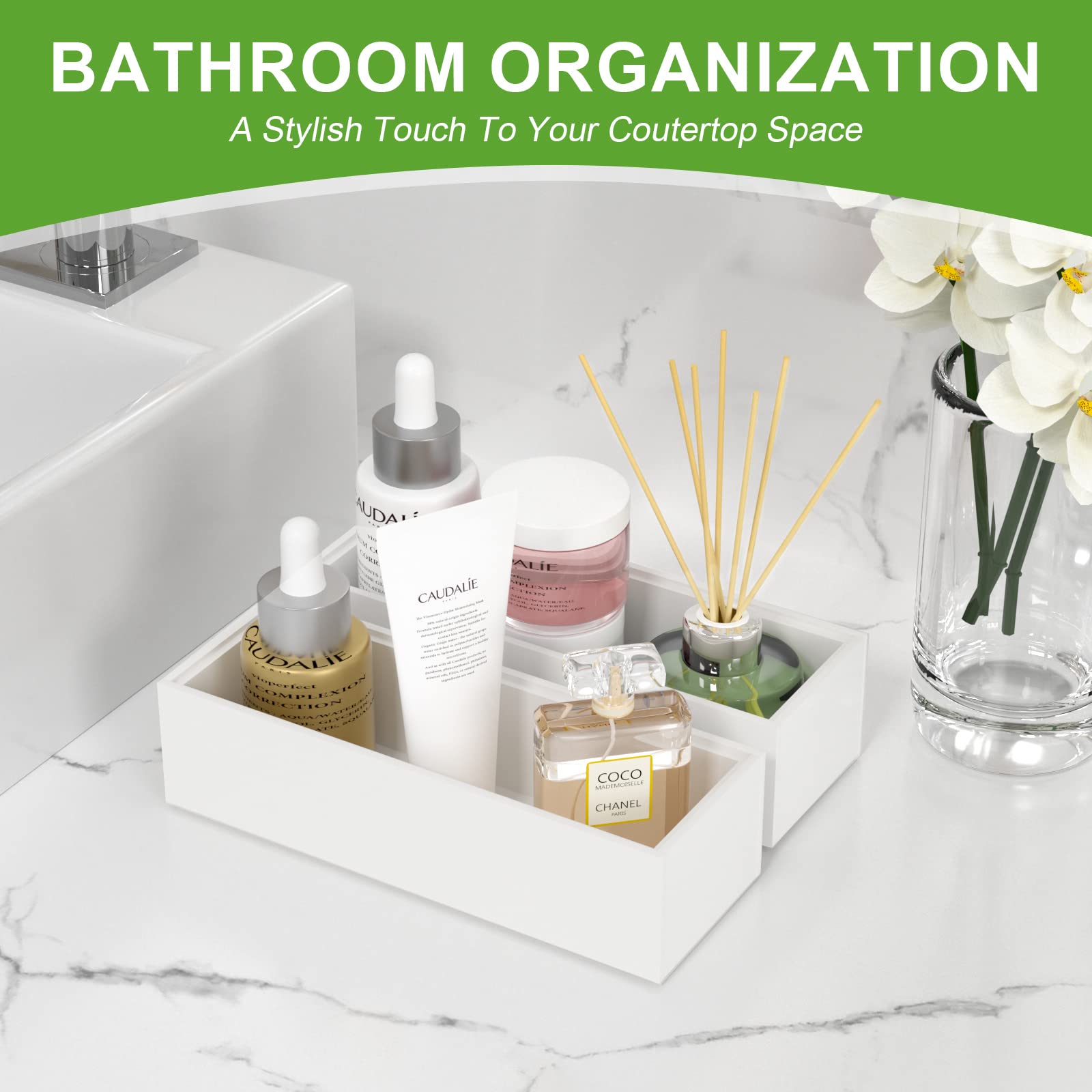 Bamboo Kitchen Drawer Organizer (2 Count)