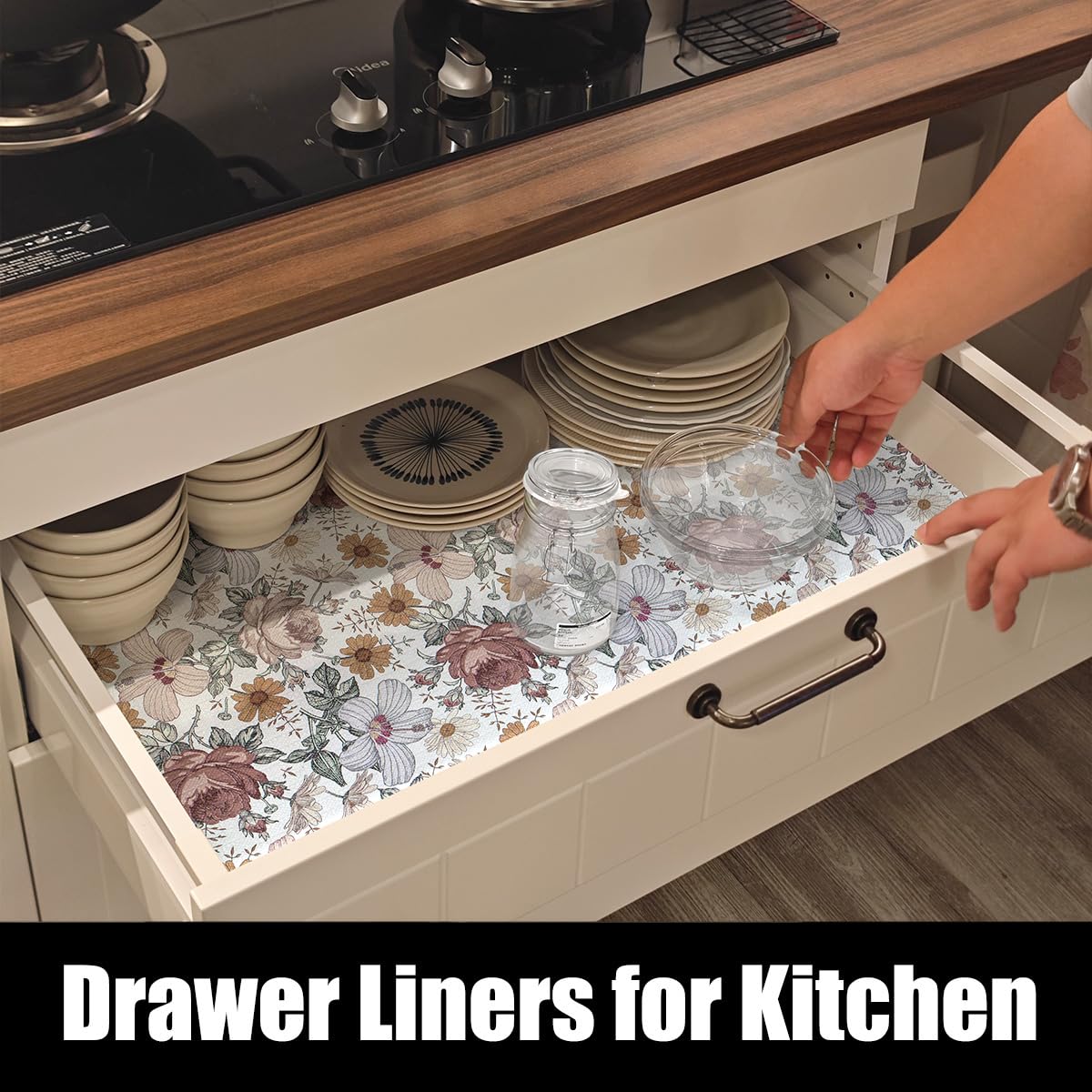 Floral Drawer Shelf Liners