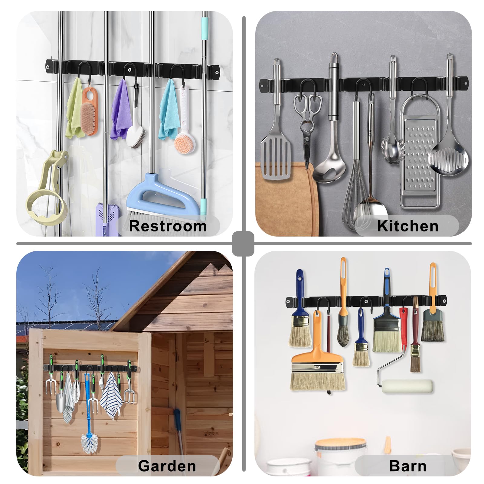 Broom Holder Wall Mount