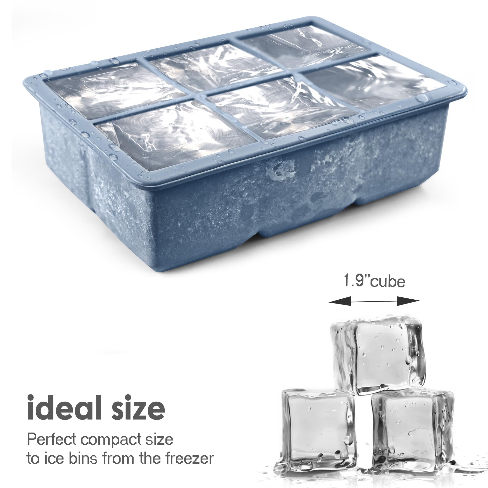Silicone Ice Cube Trays 3 Pack (3 Count)
