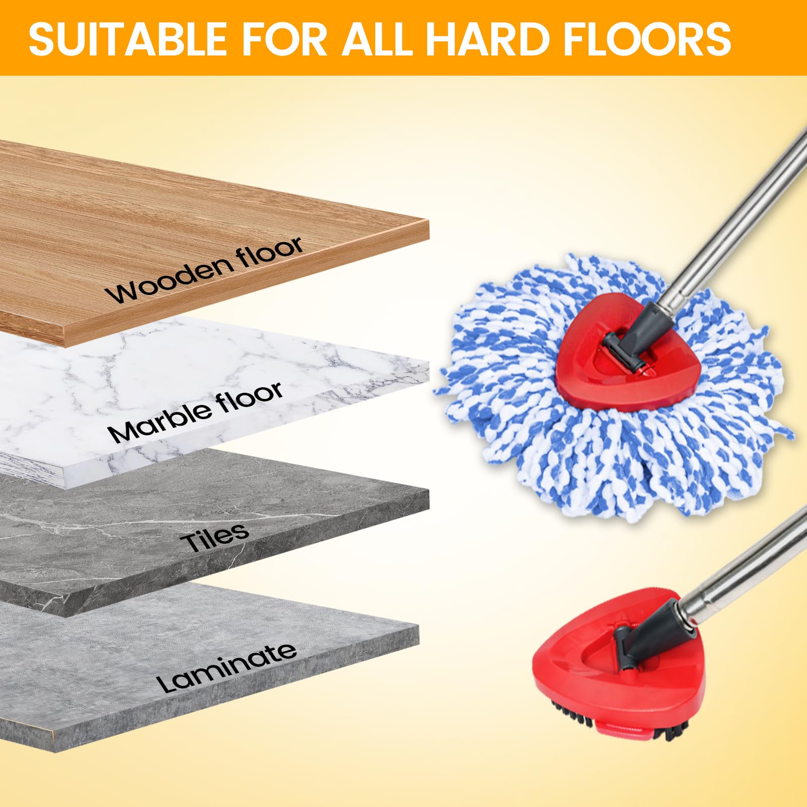 Mop Heads Replacements for OCedar RinseClean 2 Tank Spin Mop System