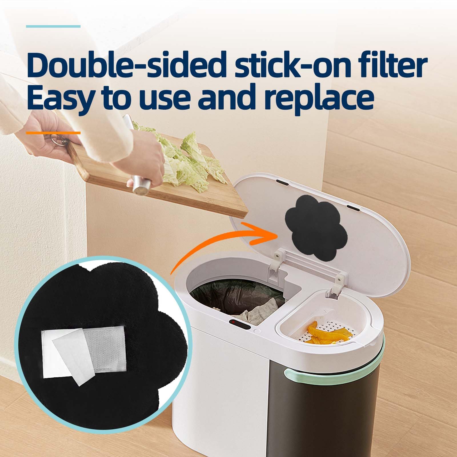 12pcs Trash Can Odor Absorbing Filters (12 Count)