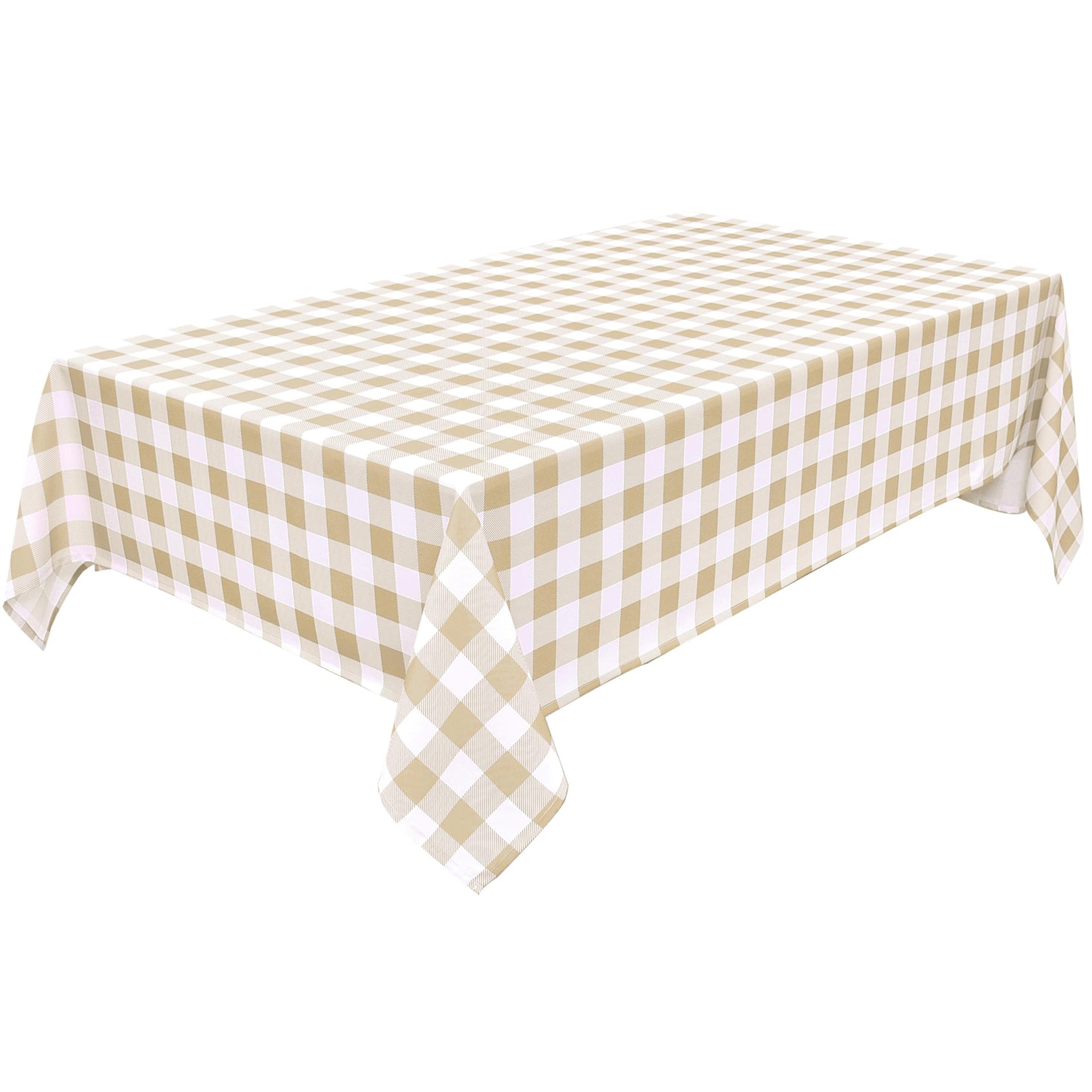 Classic Gingham Plaid Tablecloth Fabric