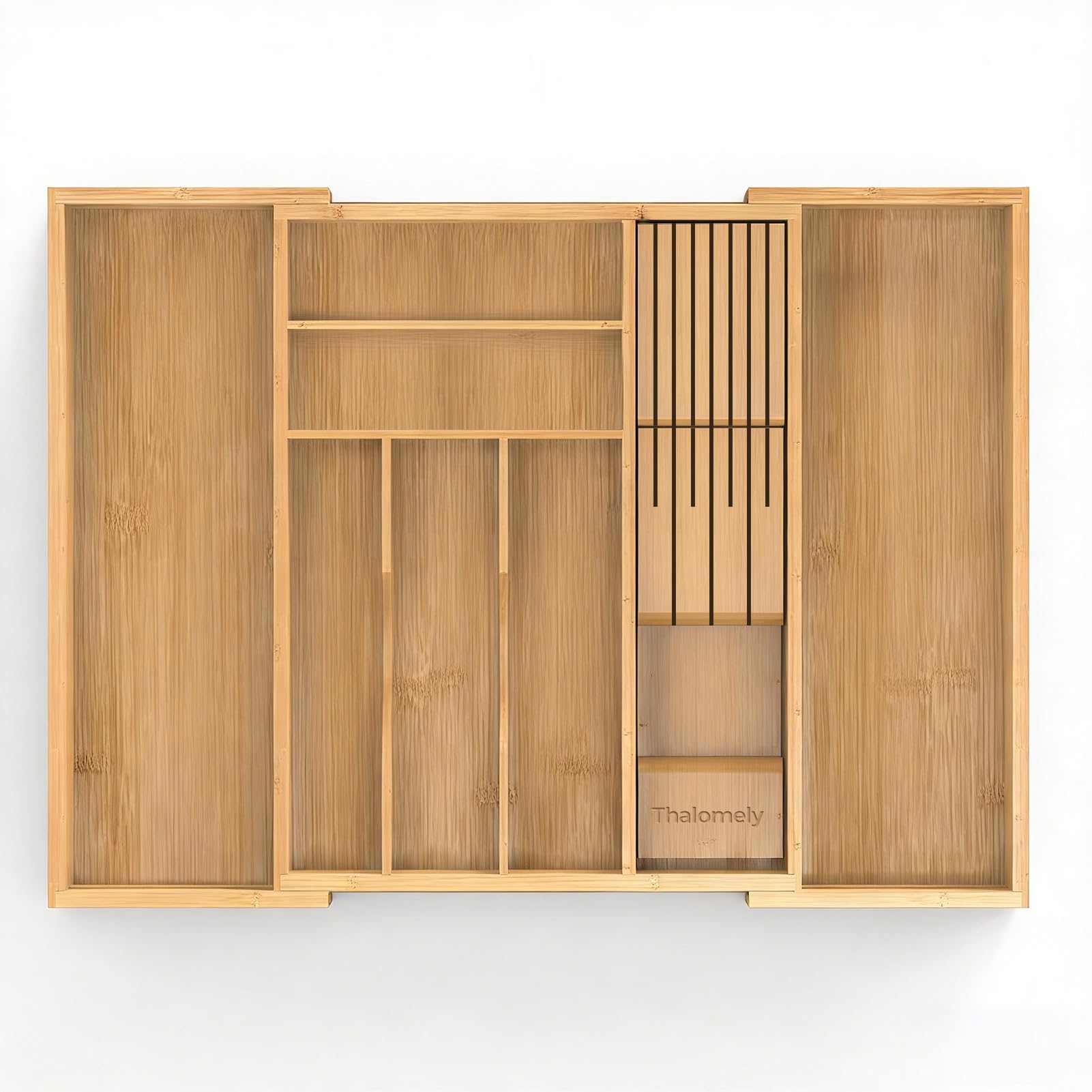 Bamboo Silverware Drawer Organizer