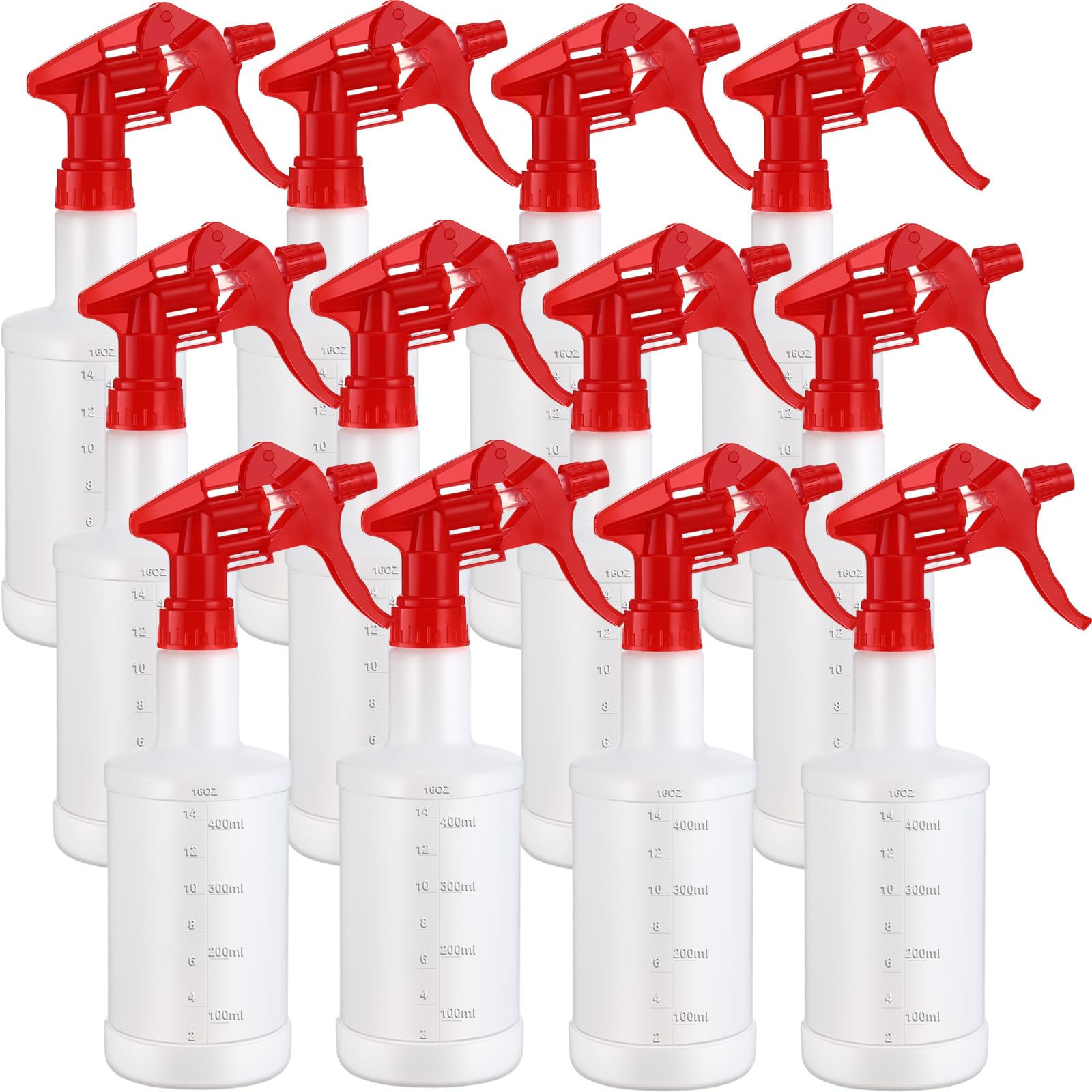 12 Pcs 16 Oz Plastic Spray Bottle (12 Count)