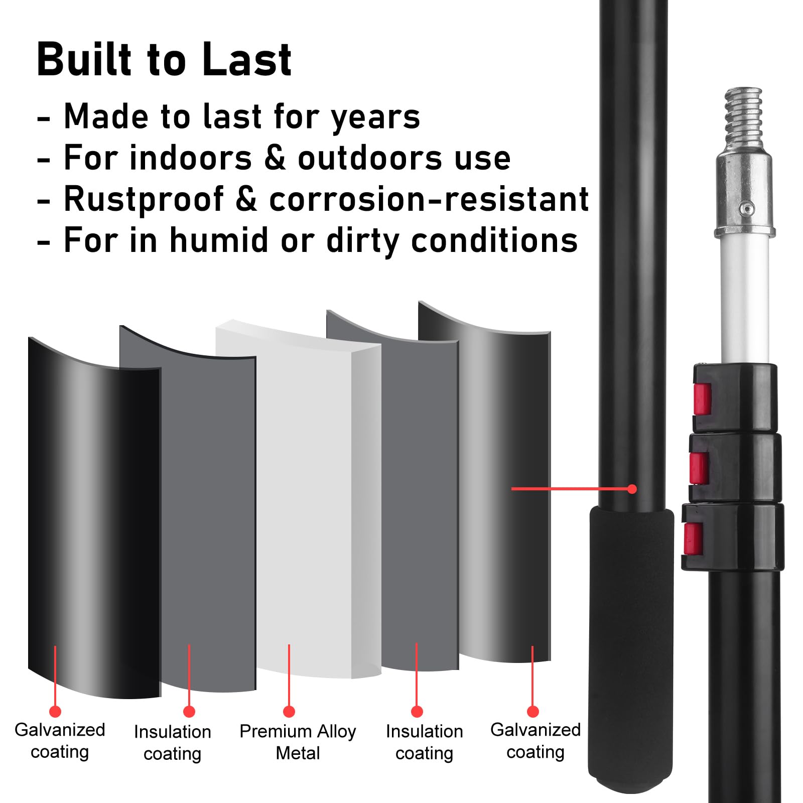 12 FT Telescoping Extension Pole