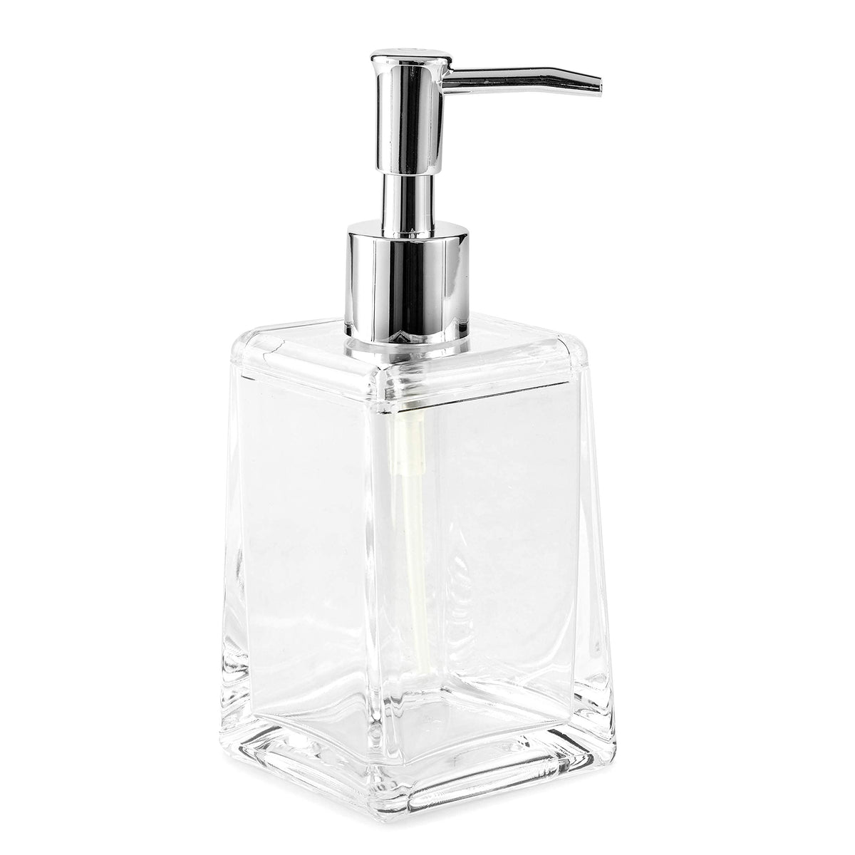 Clear Square Tapered Soap Dispenser Crystal Clear Acrylic