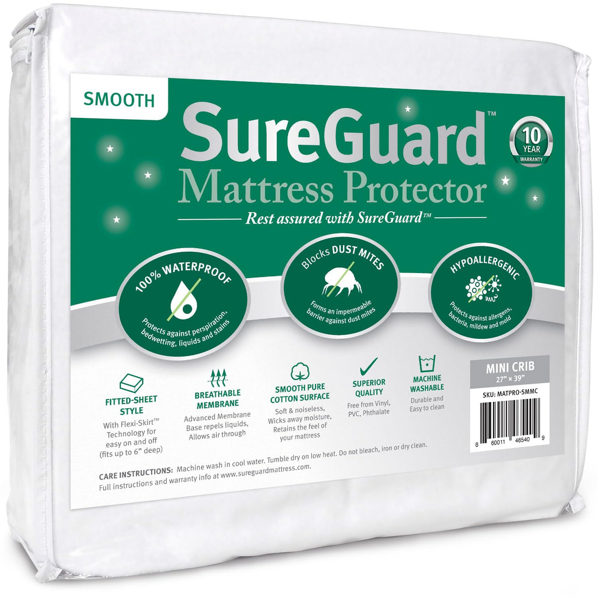 Smooth Waterproof Mattress Protector