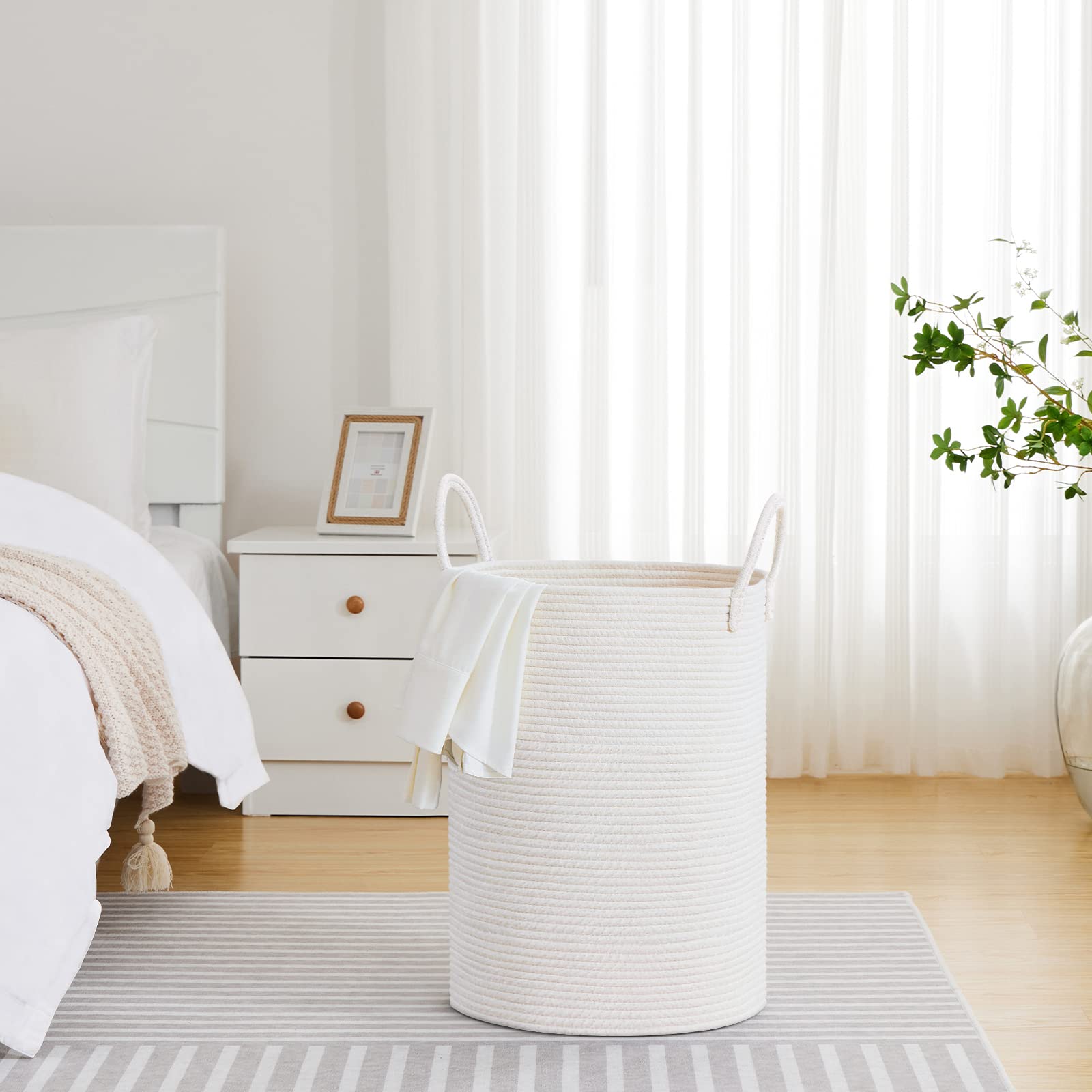 72L Tall Woven Laundry Basket Hamper