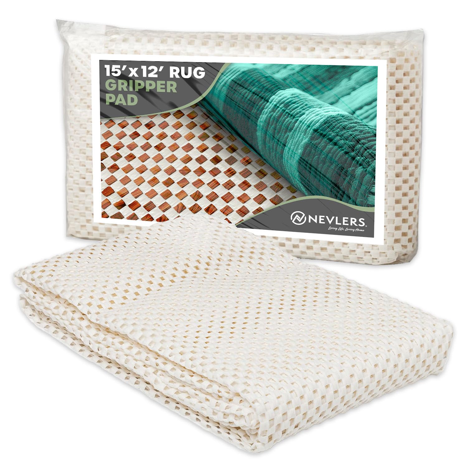 12'x15' Anti Skid Rug Gripper for Hardwood Floors & Other Surfaces (180 Sq Ft)