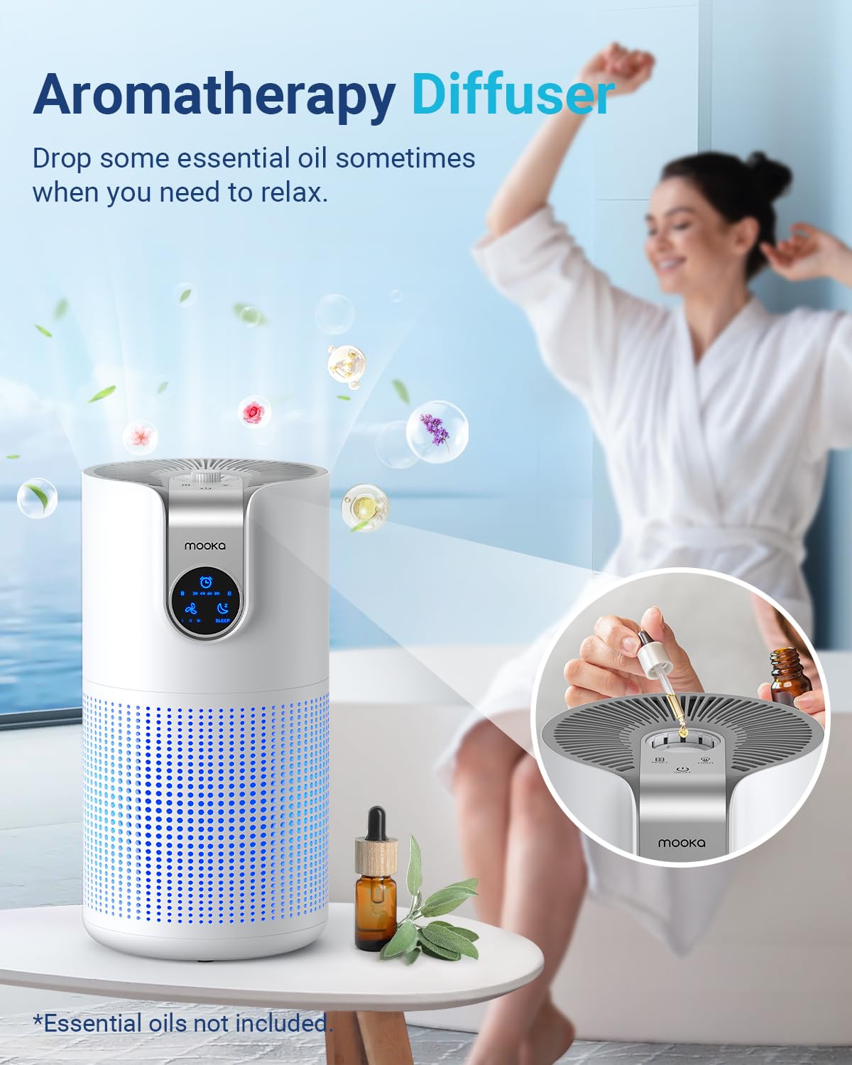 Air Purifiers for Home Large Room Up to 1500ft² with Aromatherapy