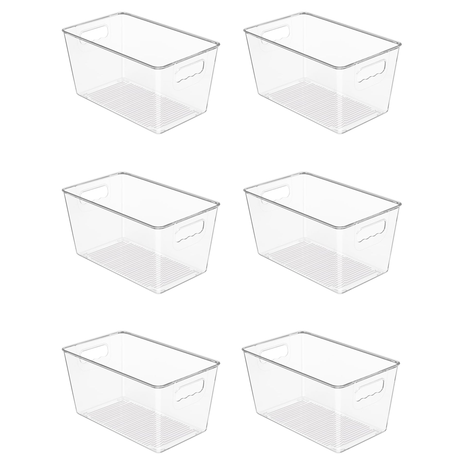 6 Pack Clear Storage Bins (6 Count)