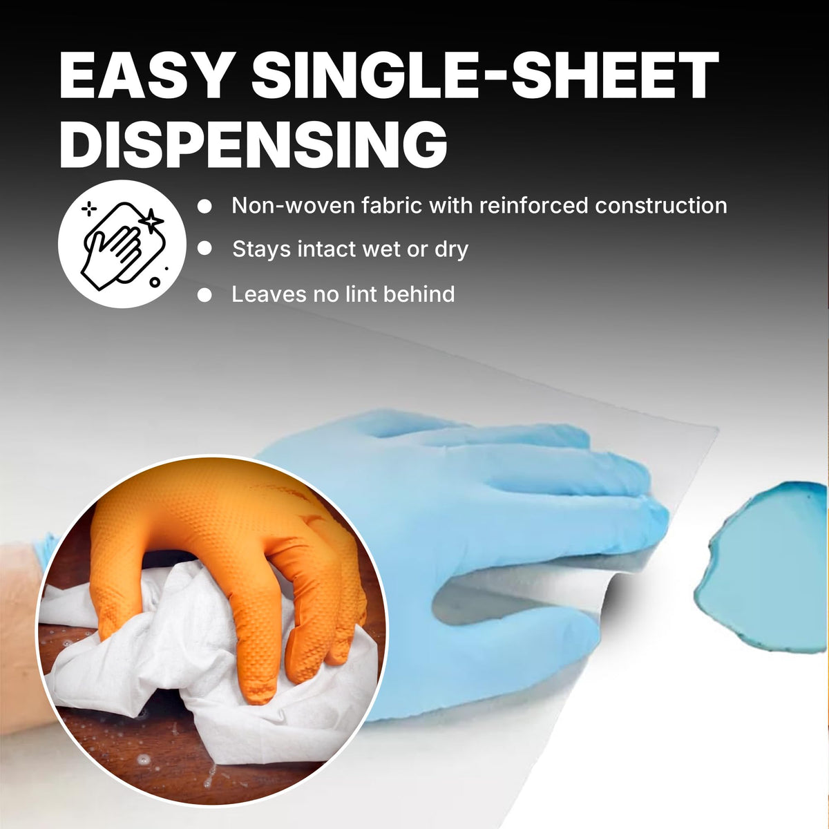 26029 Prep Wipe WHITE Lint Free Cleaning Towels Pack of 300 Sheets (300 Count)