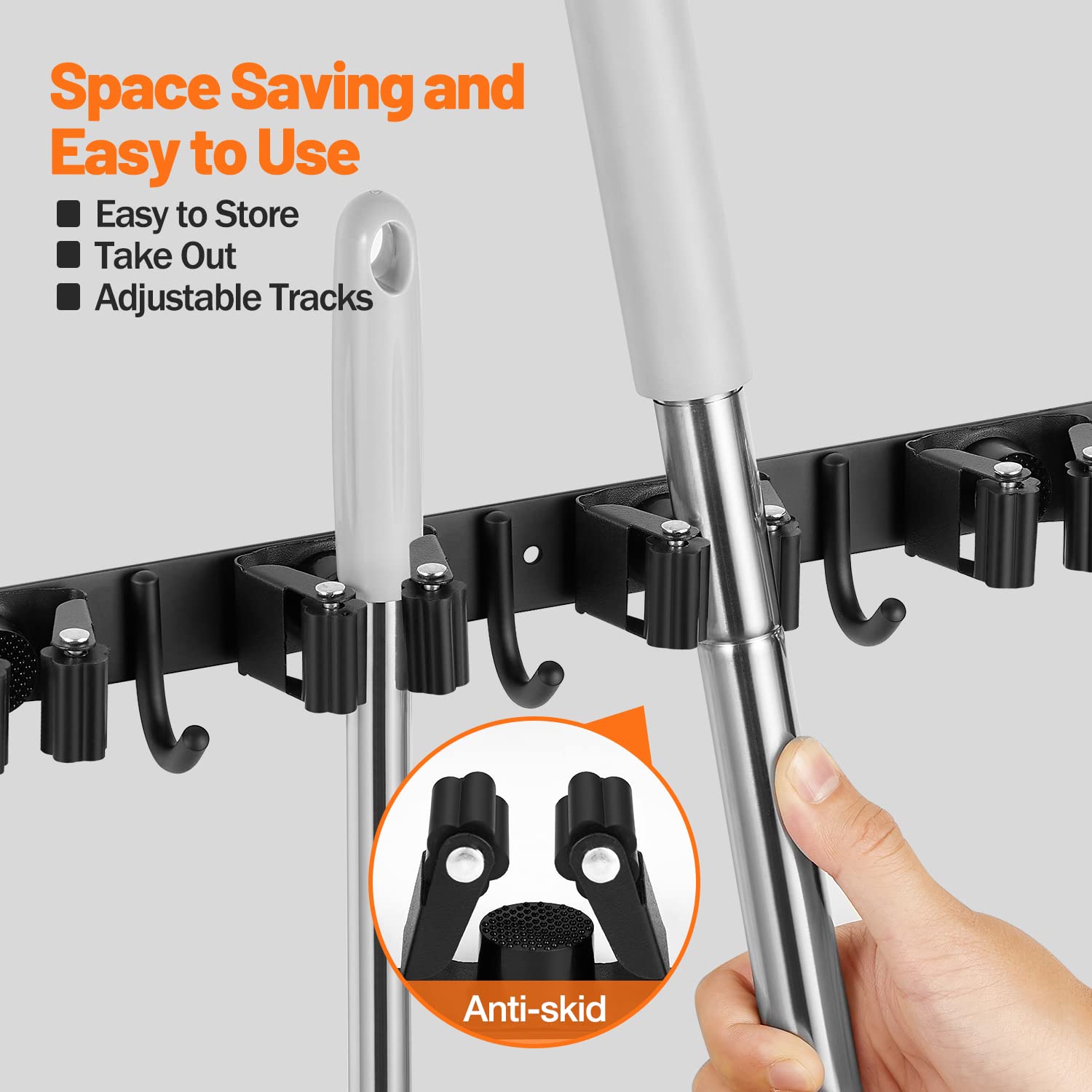 Broom Holder Wall Mount