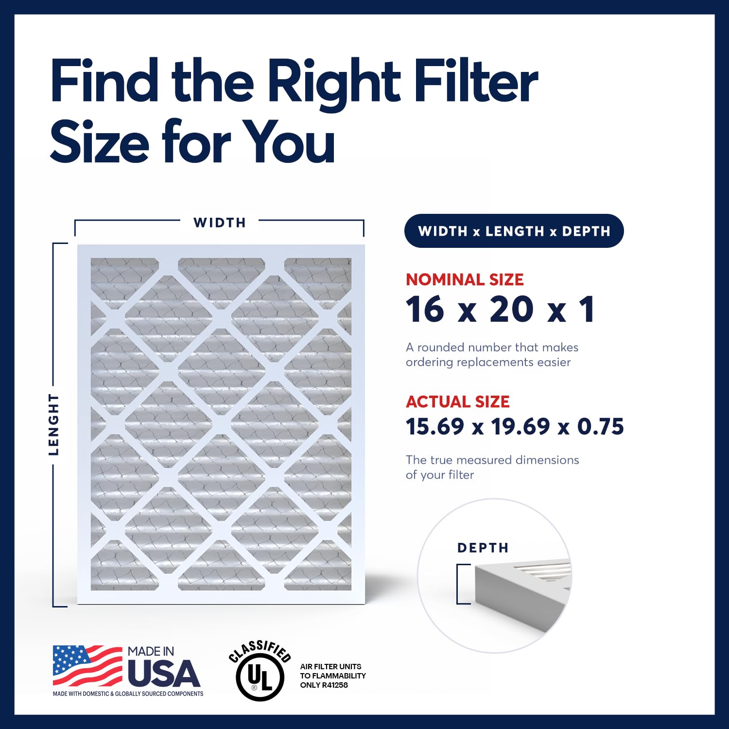 TruFilter 16x20x1 Air Filter MERV 13 AC Filter (6 Count)