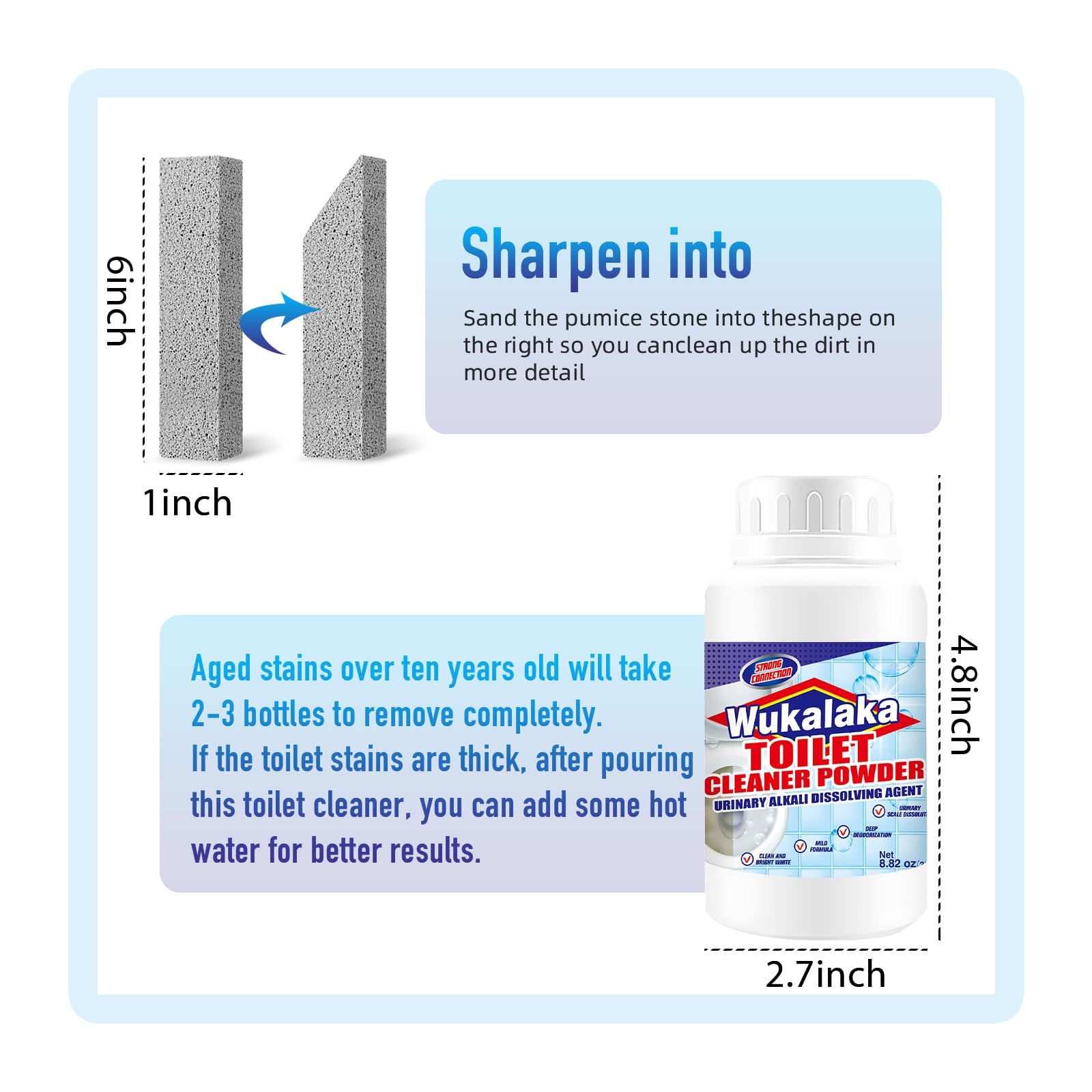 Pumice Stone for Toilet Cleaning Bowl Stick