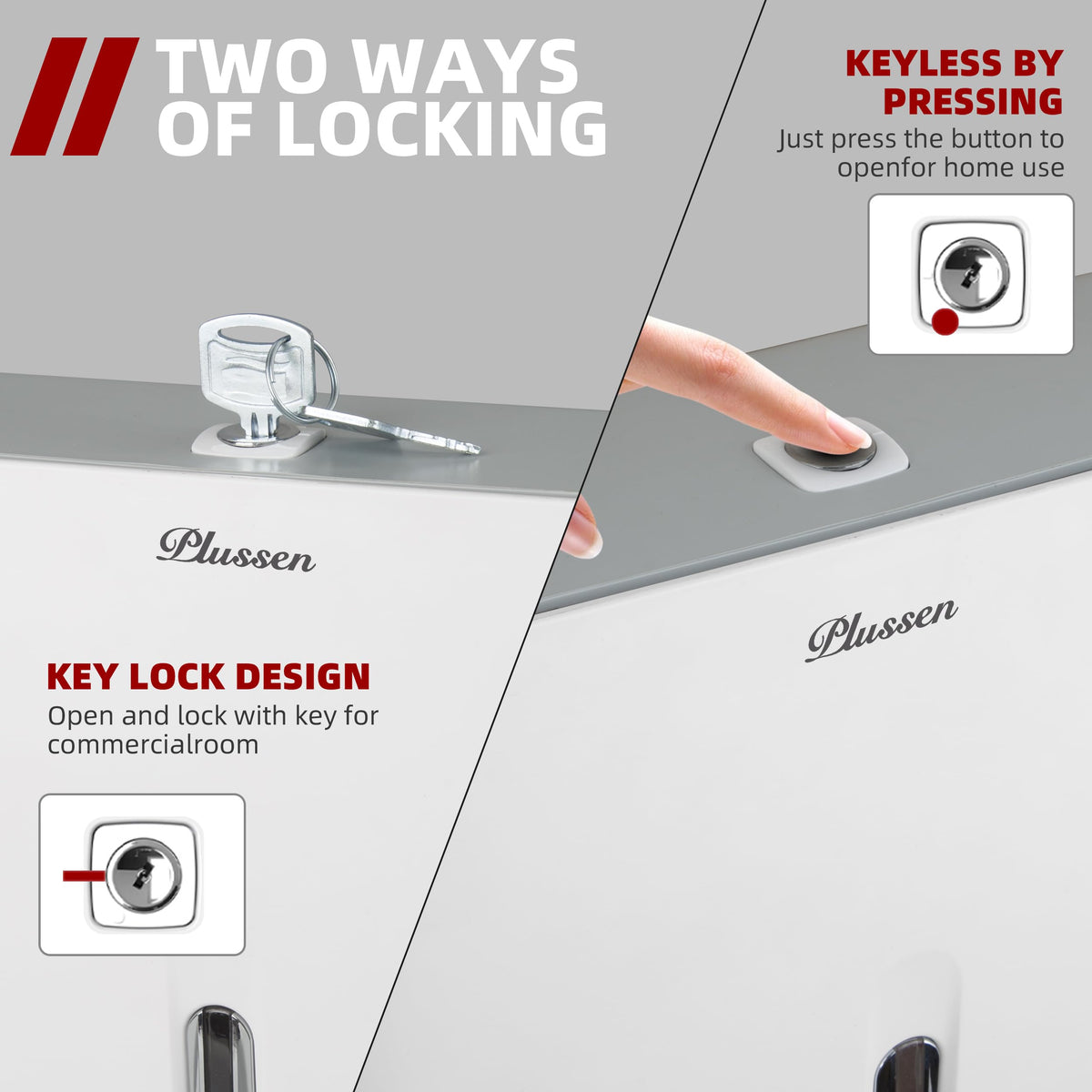 Paper Towel Dispenser Wall Mount Commercial with Lock 1 Pack