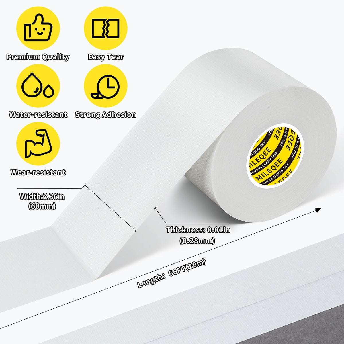 Duct Tape Heavy Duty Single Sided1 Pack x 2.36″x 66 FT