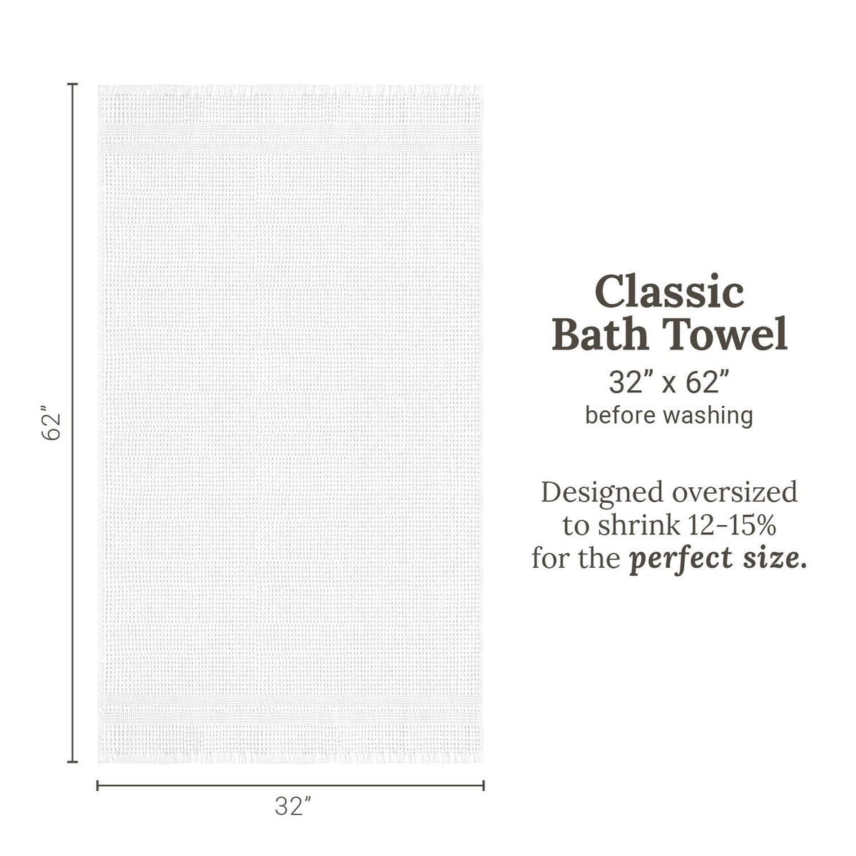 Waffle Towels for Bathroom (2 Count)