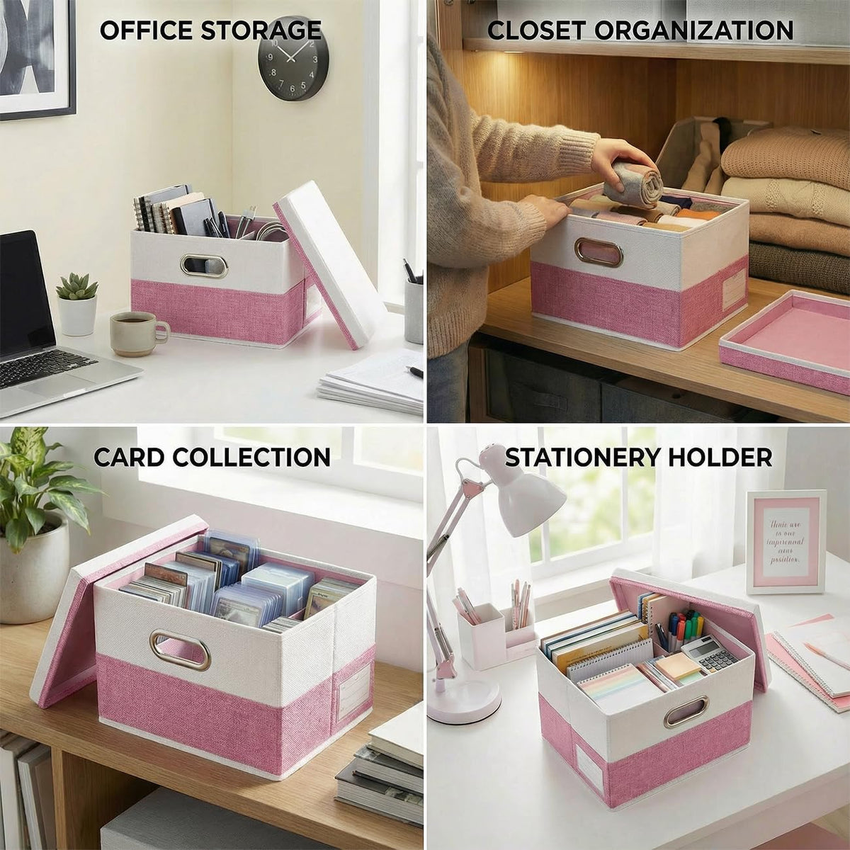 Storage Bins with Lids [3 (3 Count)
