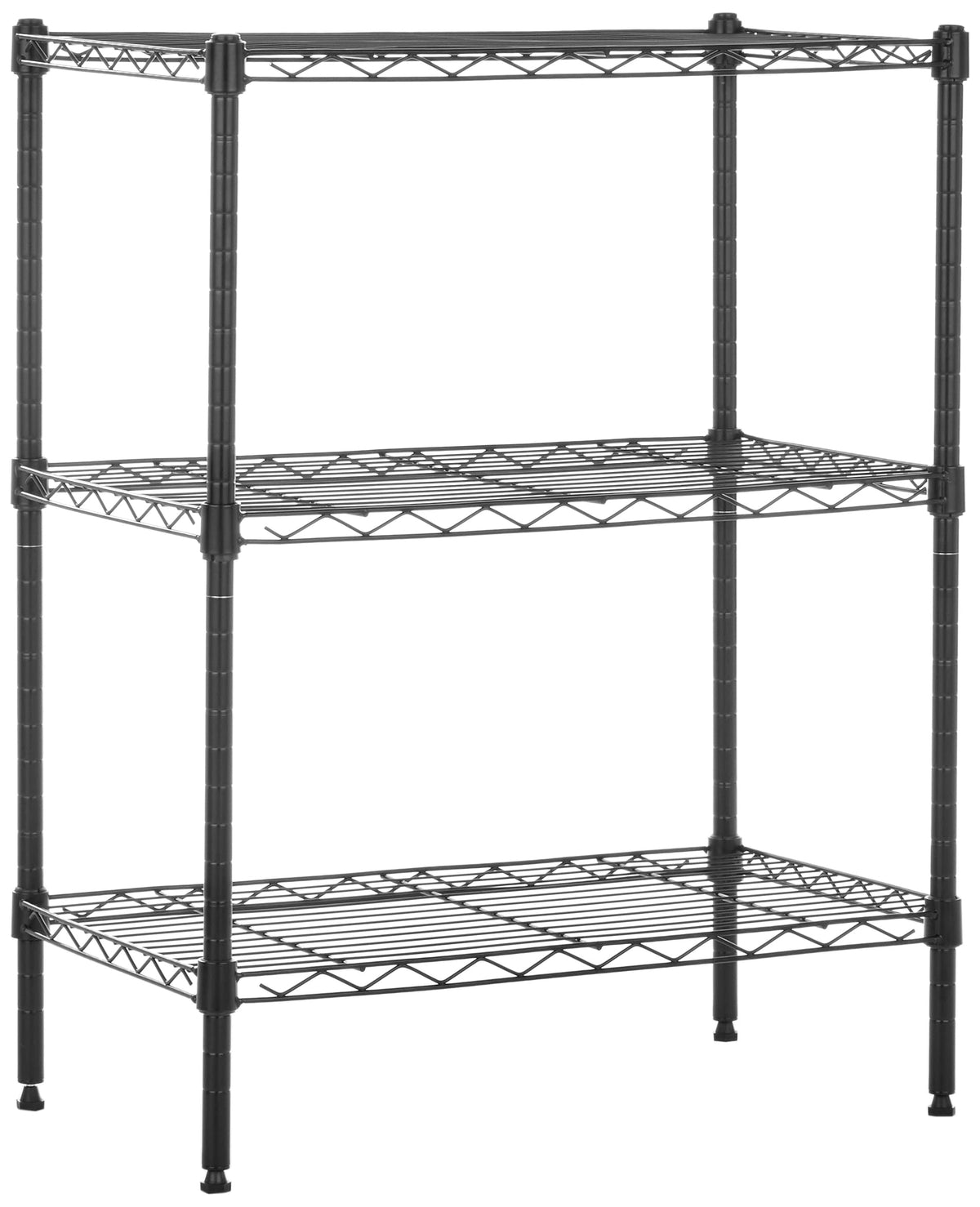 3 Shelf Adjustable Heavy Duty Steel Wire Rack Storage Shelving Organizer with Storage Space