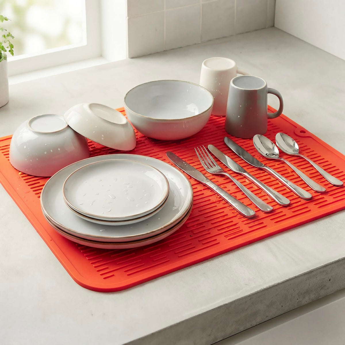 Silicone Dish Drying Mat for Multiple Usage
