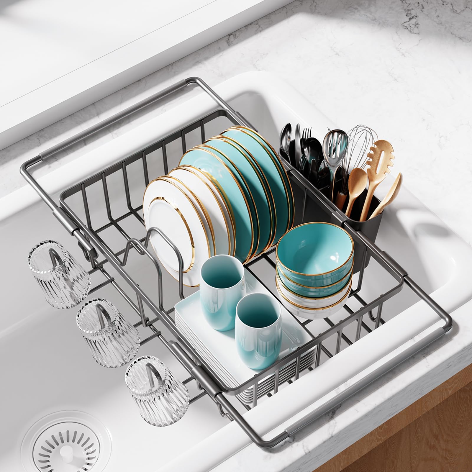 Dish Drying Rack in Sink