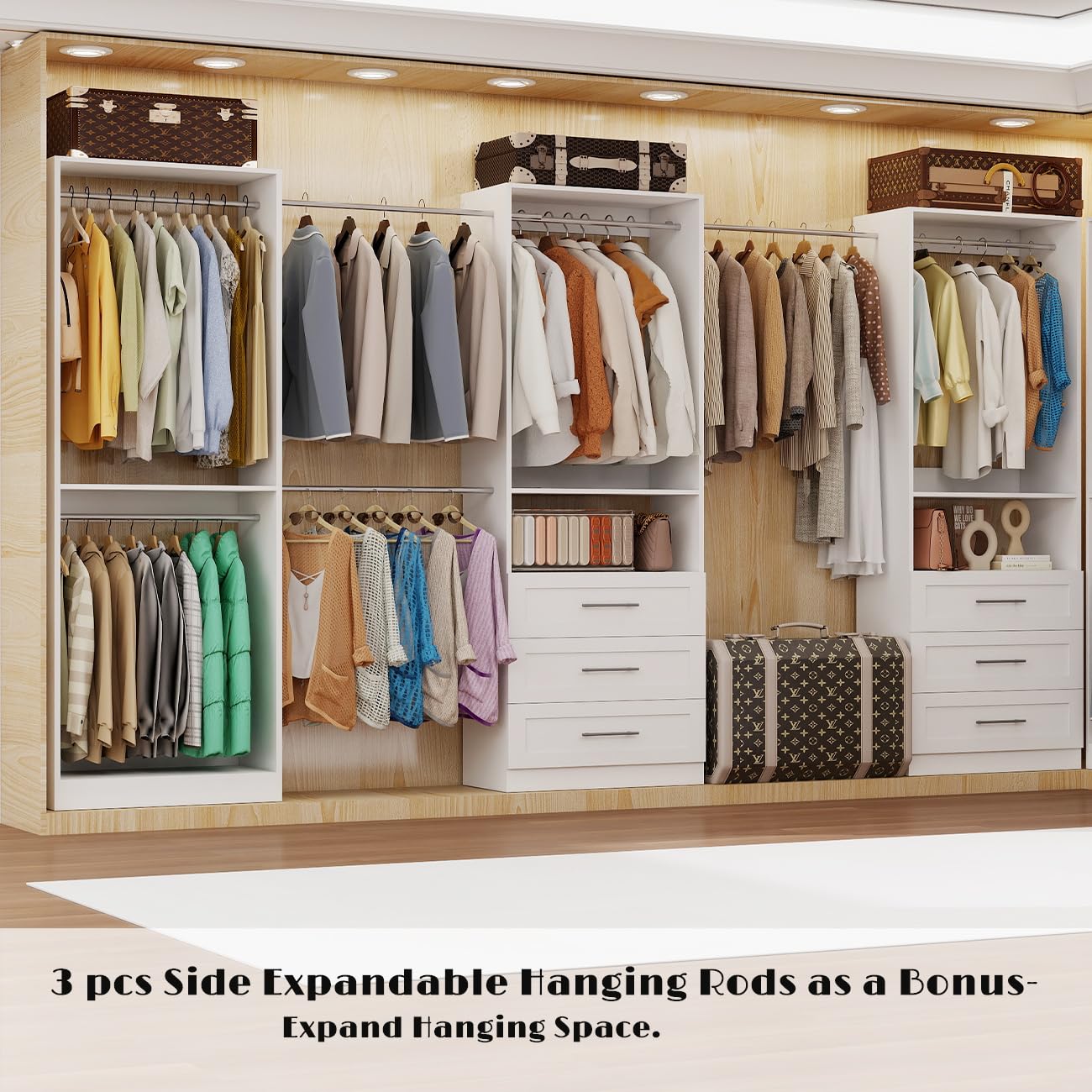 Closet System with with 6 Drawers (3 Count)