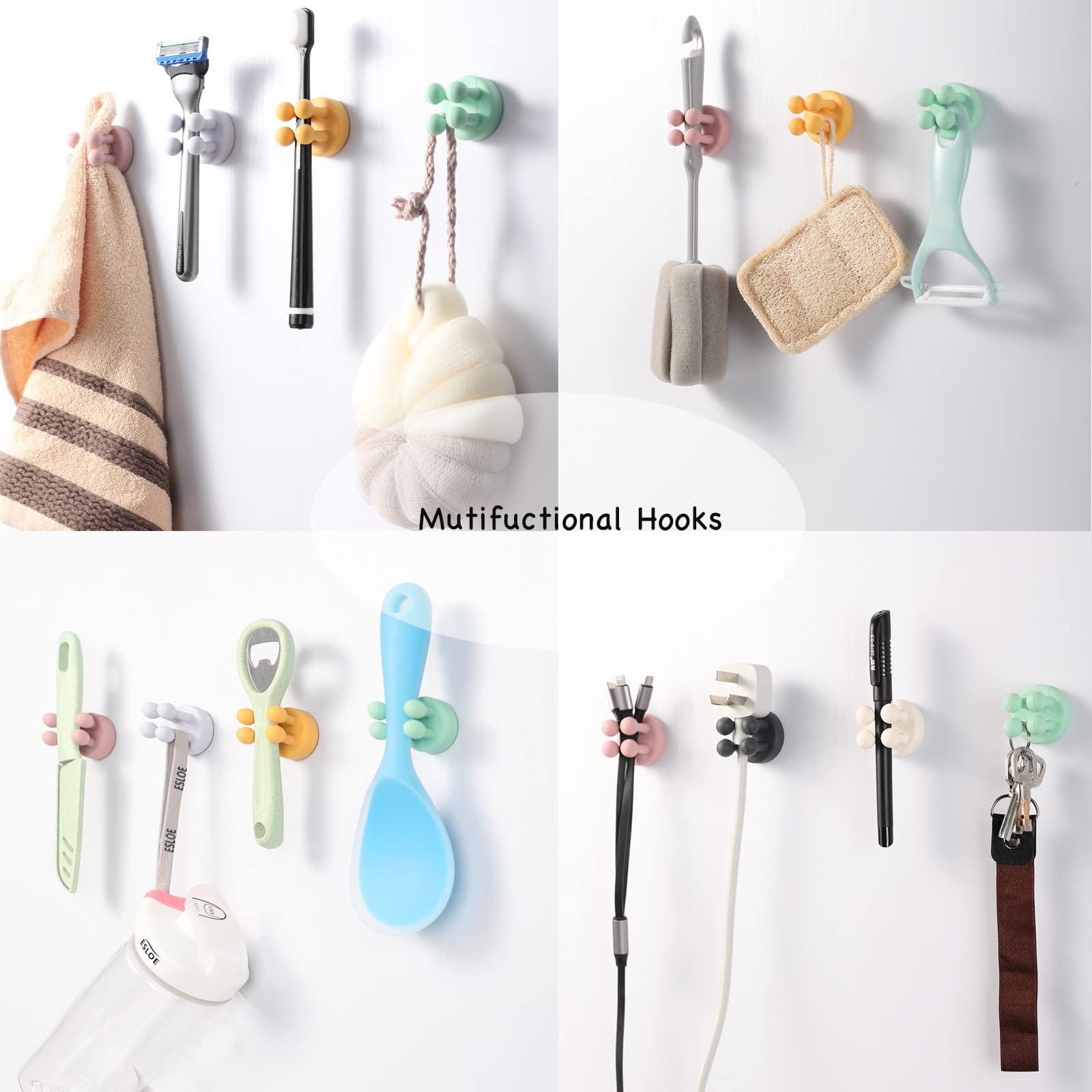 Razor Holder for Shower Hooks (4 Count)