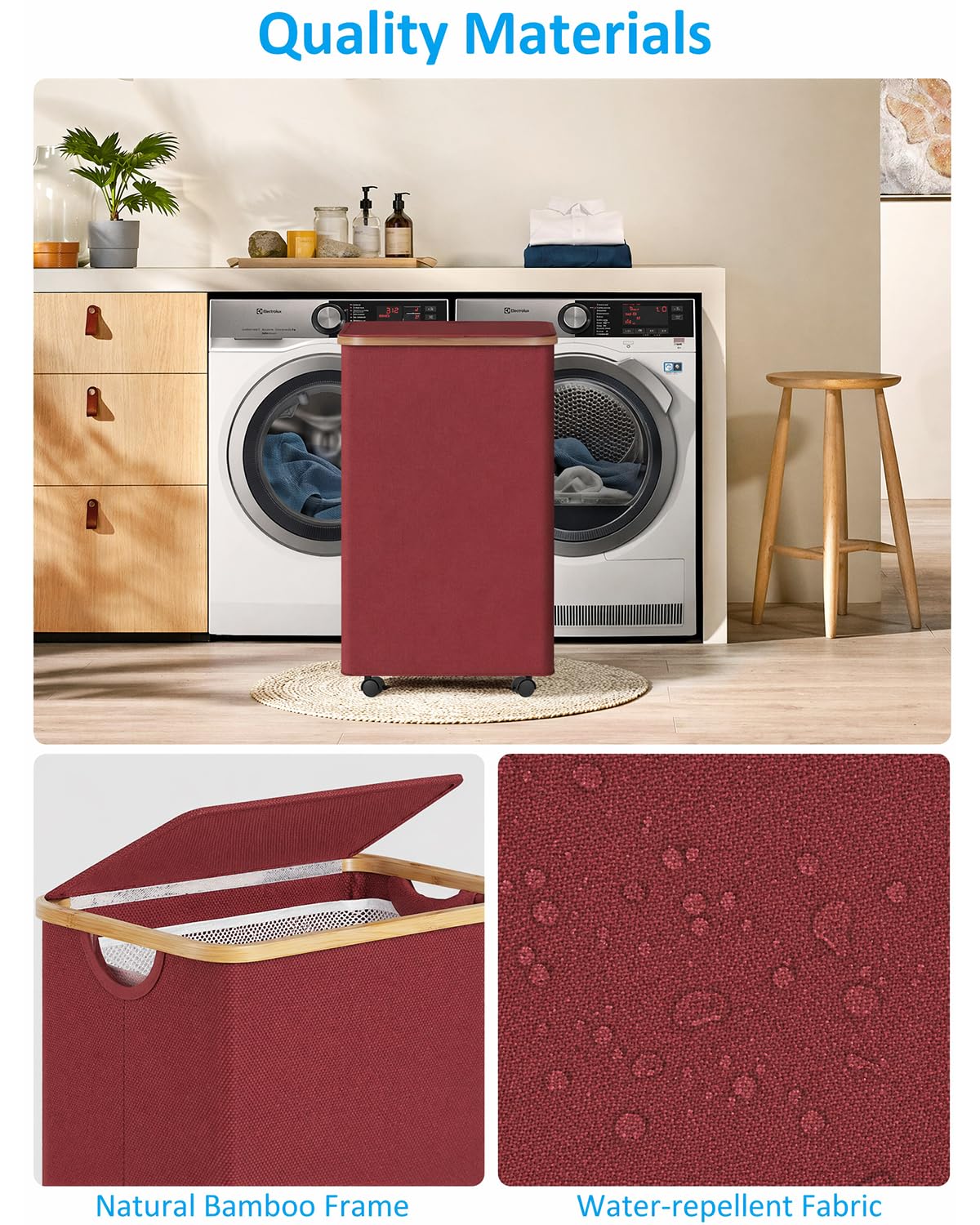 Laundry Basket with Wheels