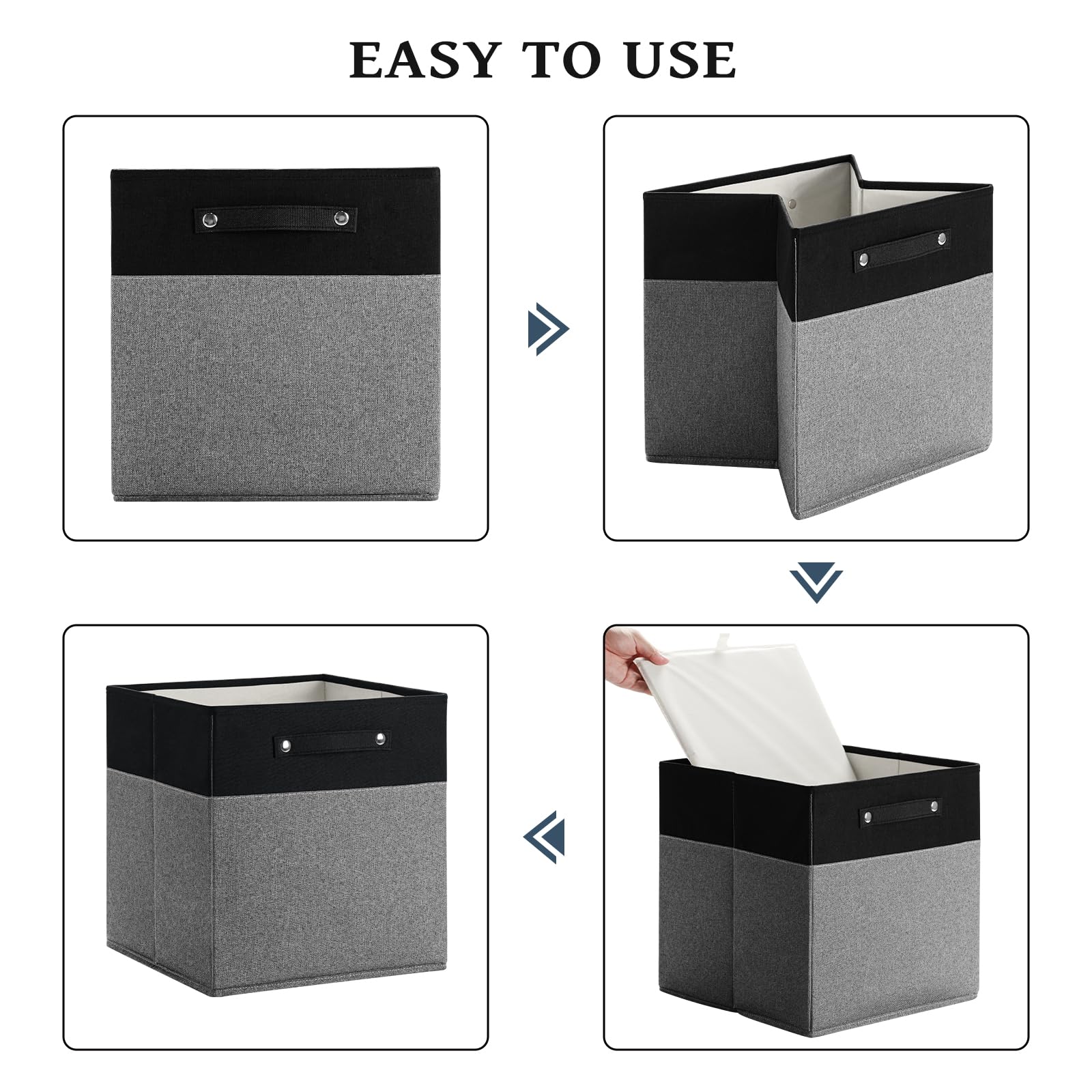 13x13x13 Storage Cube Bins 4 Pack