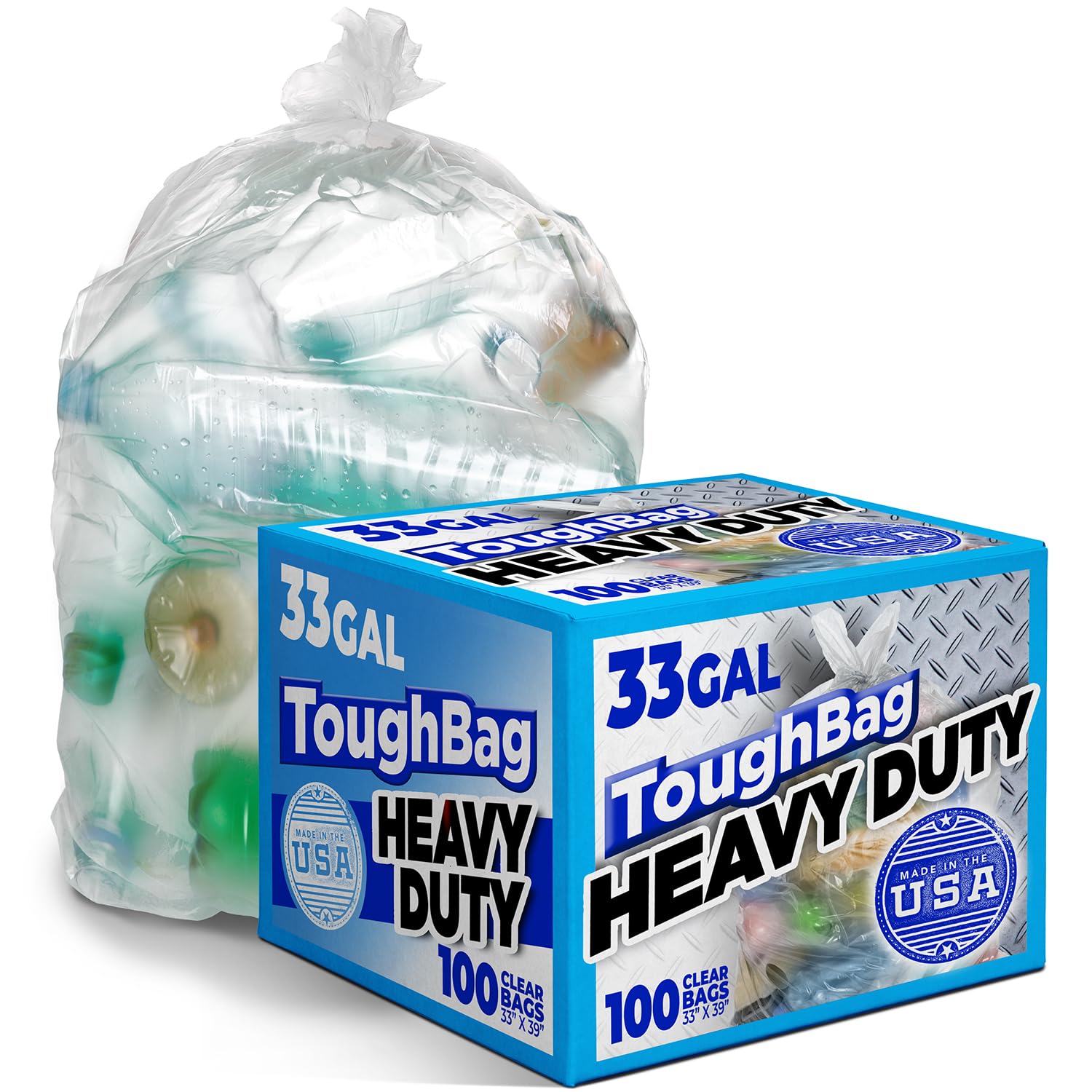 Trash Bags 33x39 33 Gal 100 (100 Count)