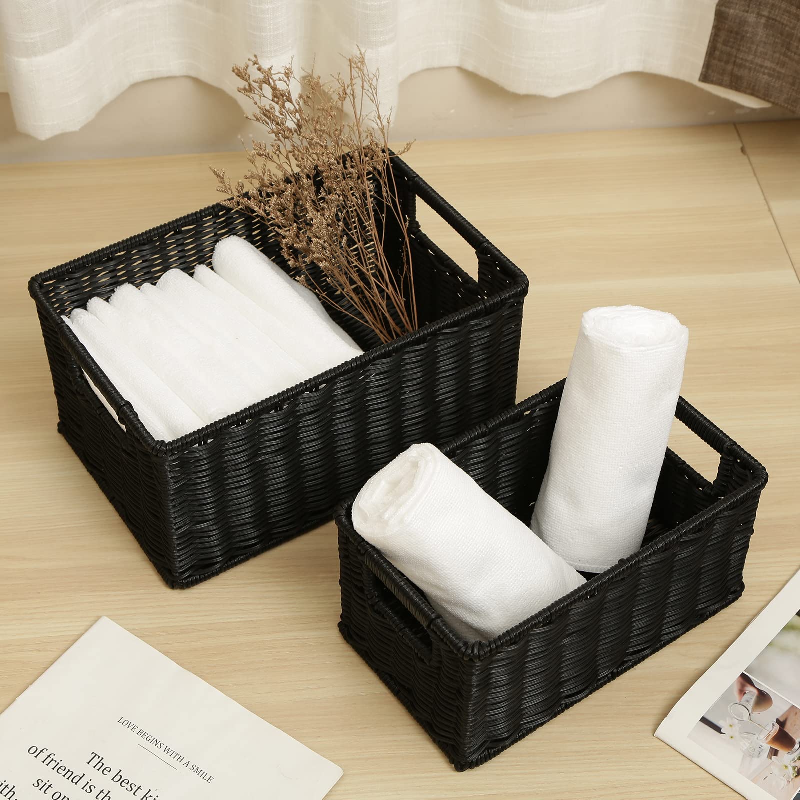 Wicker Baskets for Storage (2 Count)