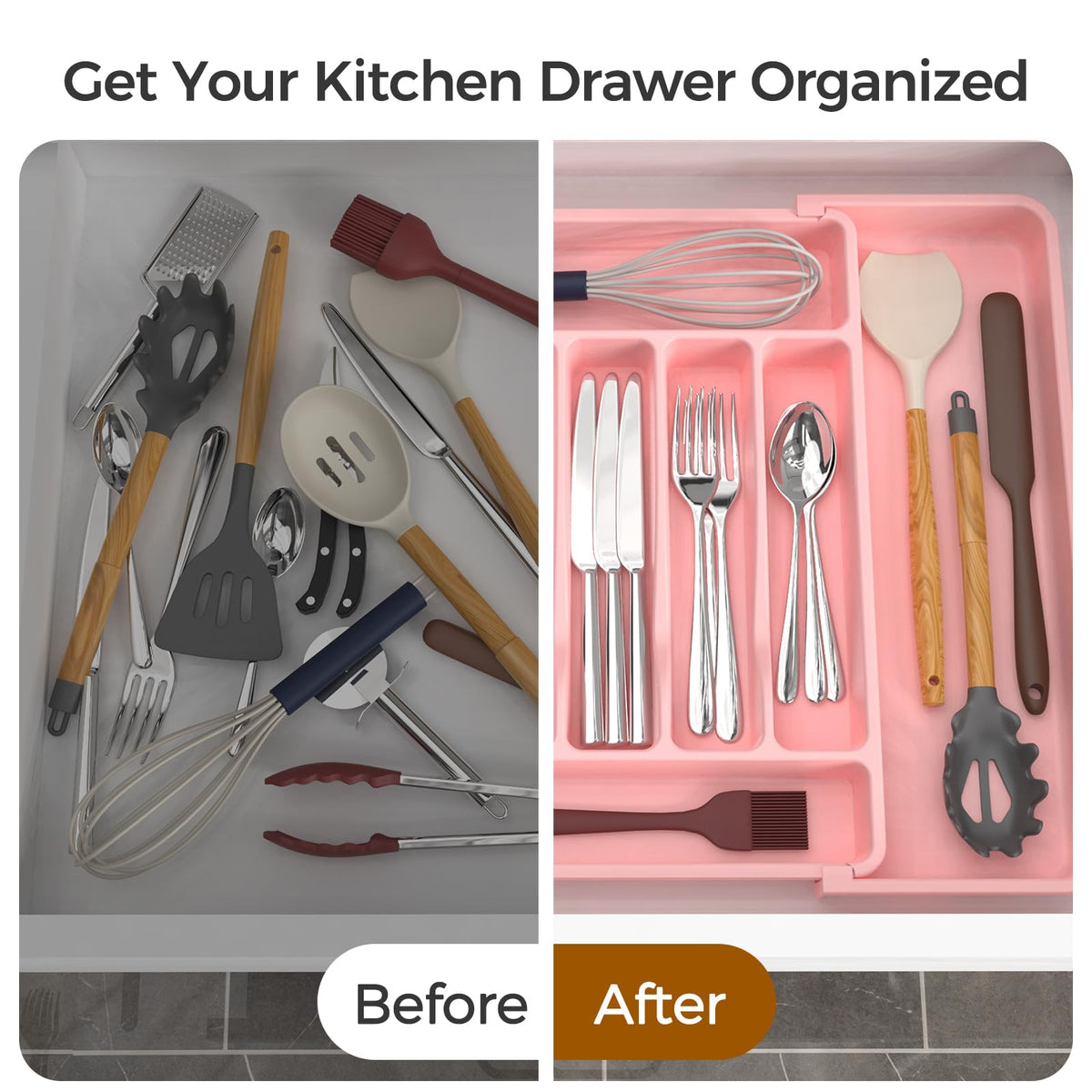 Extra Large Expandable Silverware Organizer