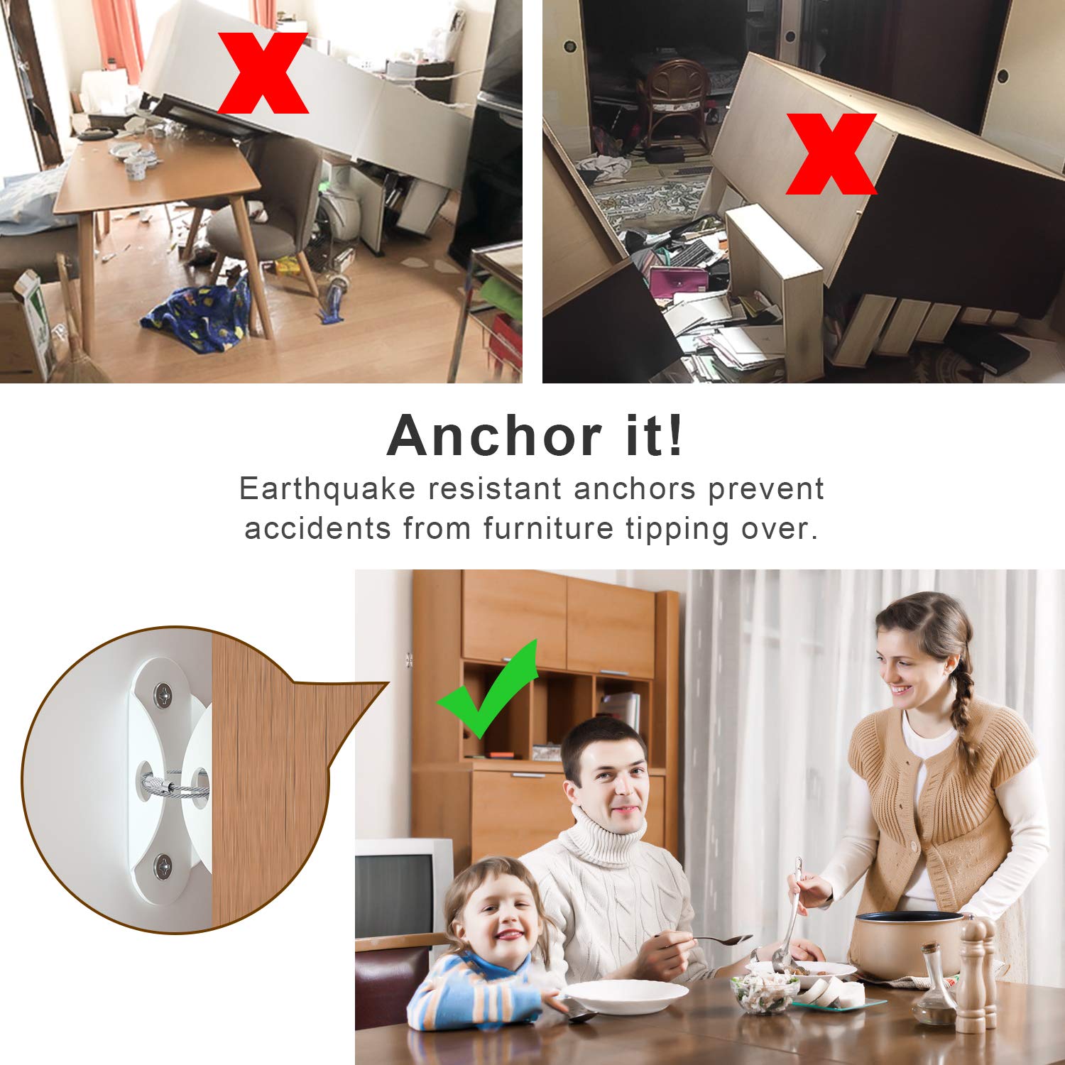 Furniture Anchors (10 Count)