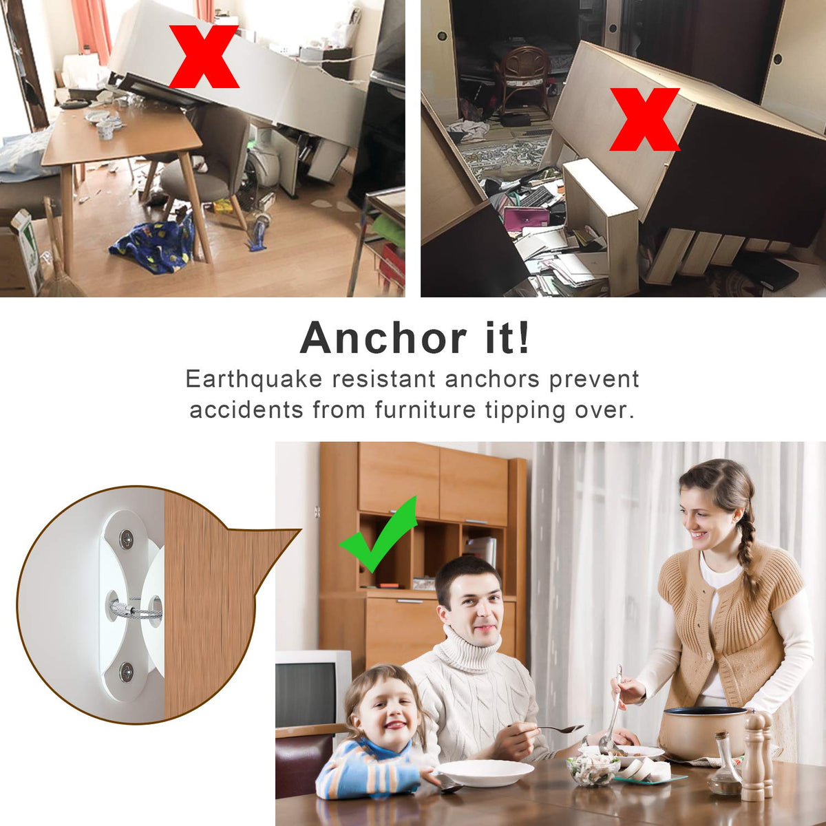 Furniture Anchors (10 Count)
