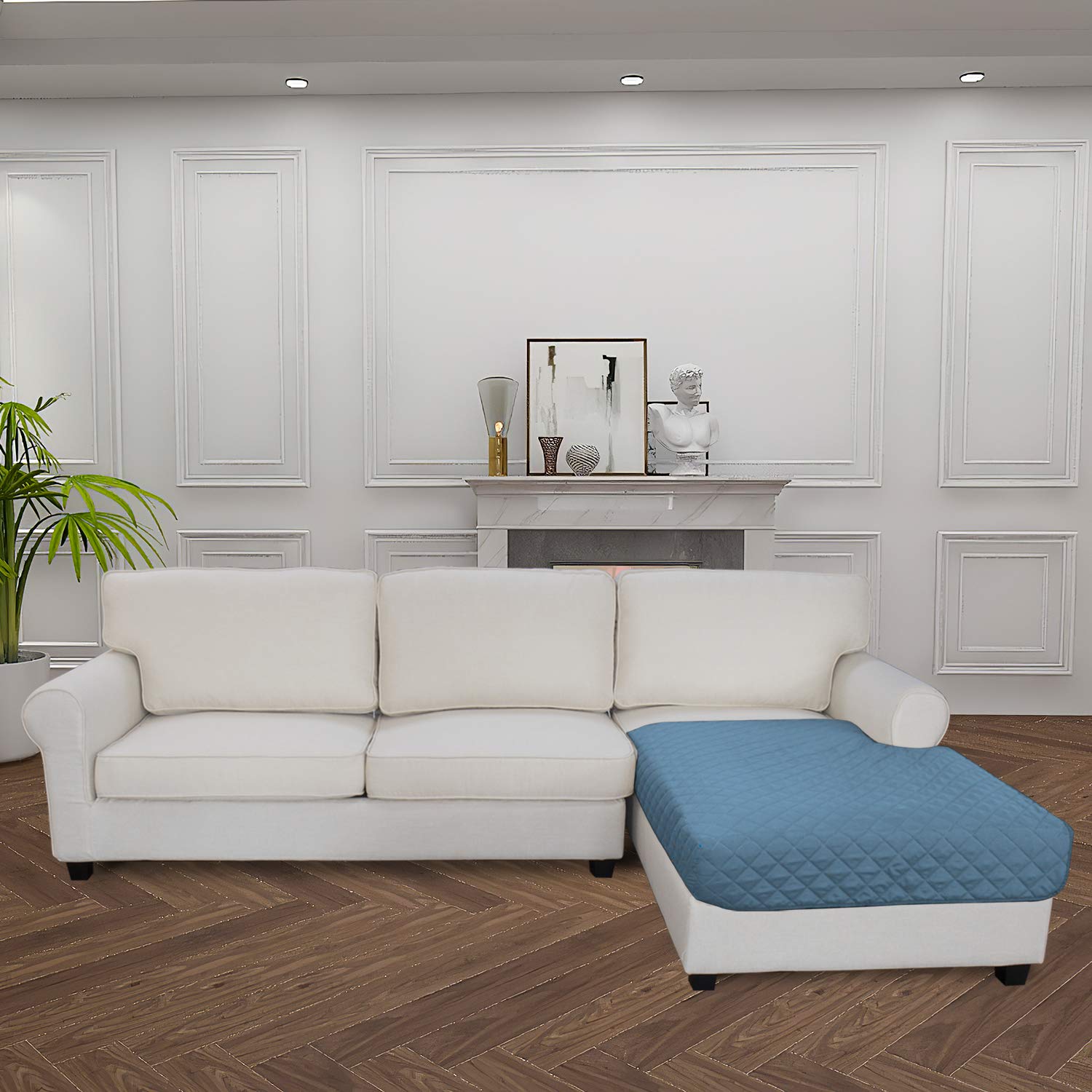 Sectional Couch Covers for Dogs L Shape Sofa Cover Reversible Sofa Slipcover Chaise Lounge Cover Furniture Protector Cover for Pets Dog Cat