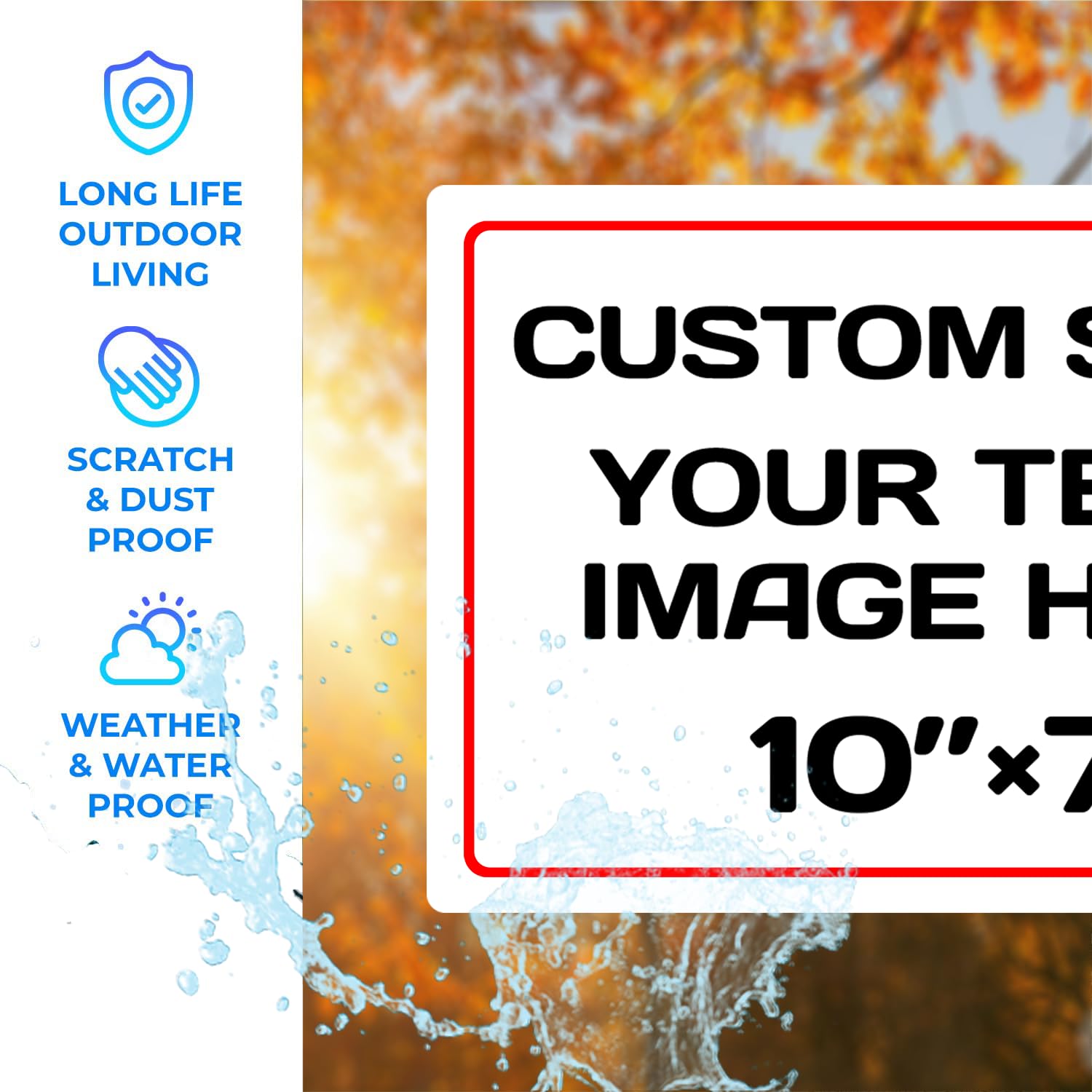 Personalized Aluminum Weatherproof Metal Sign