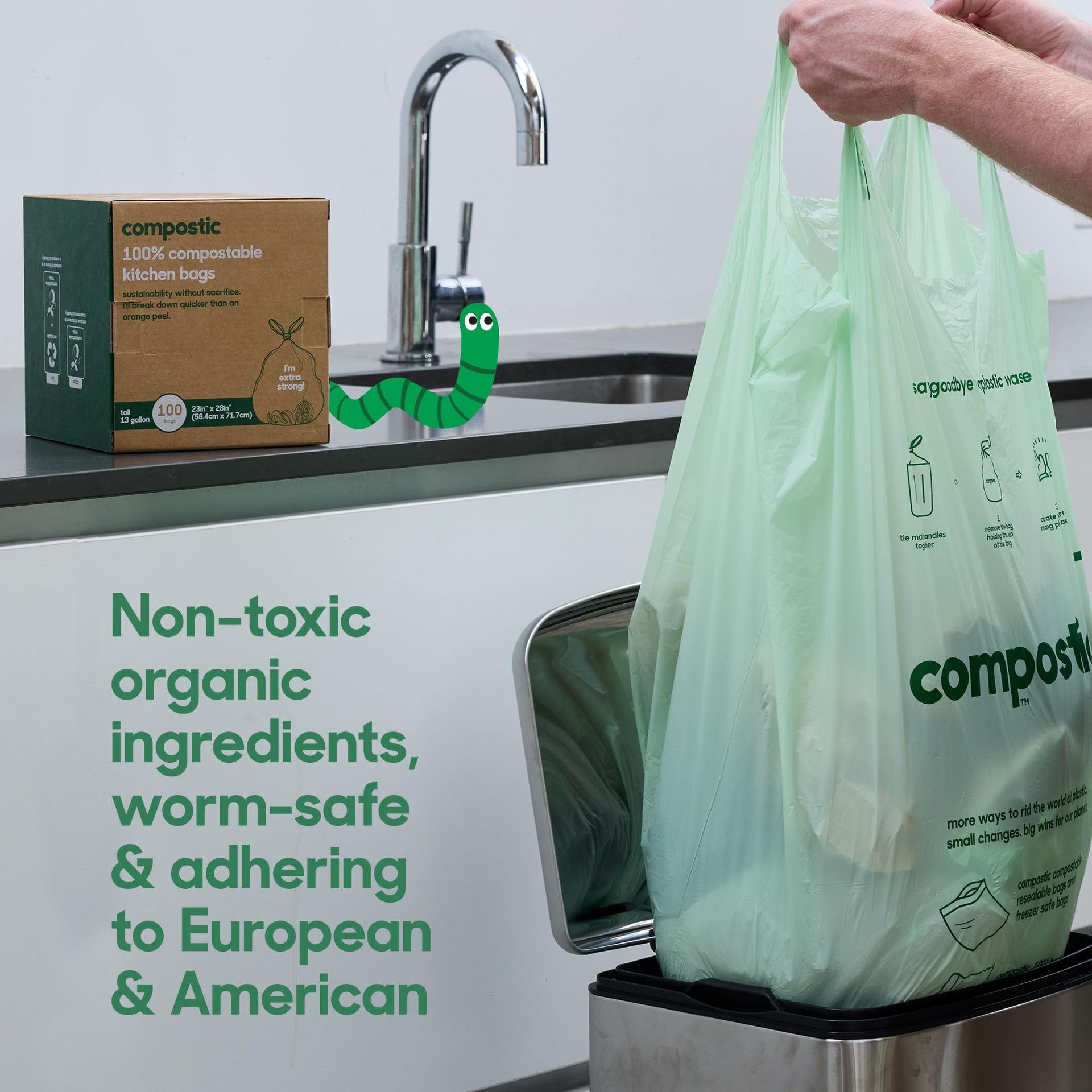 Compostable Trash Bags (100 Count)