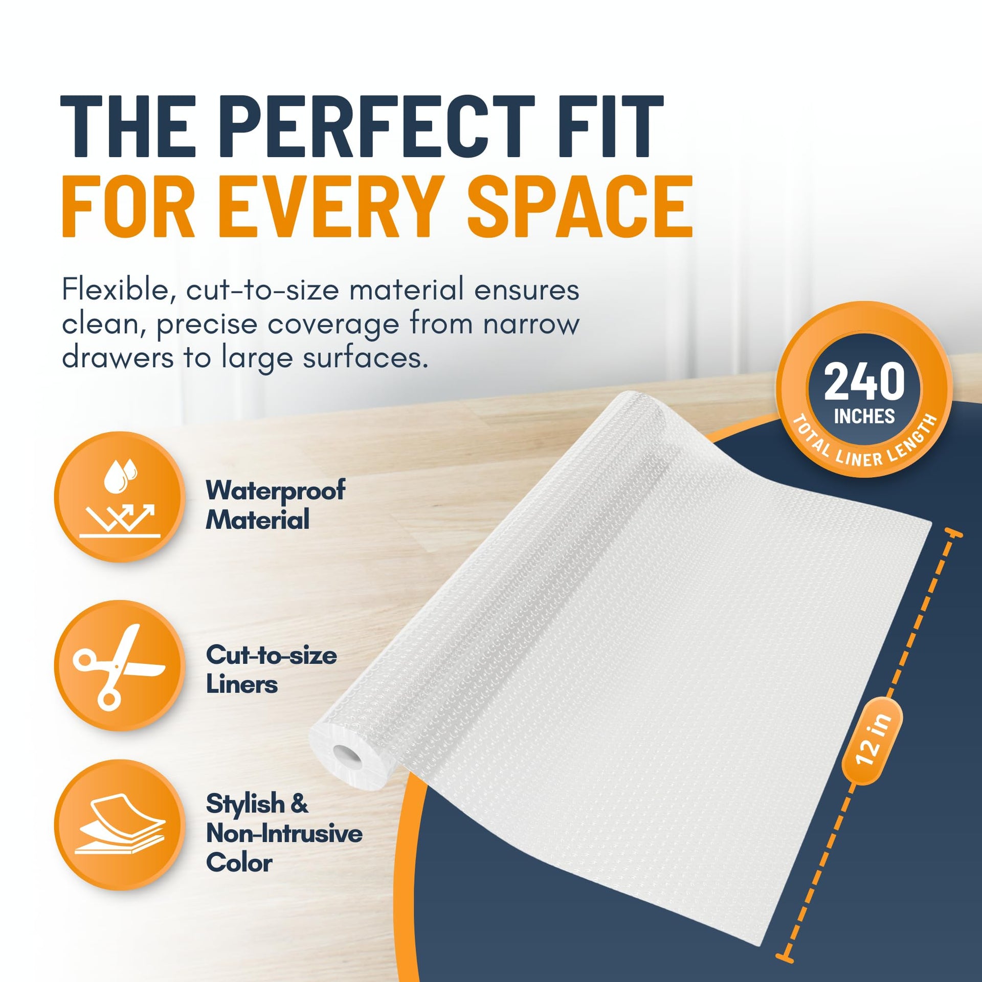Shelf Liner Drawer Liner for Kitchen Cabinets Non (20 Sq Ft)