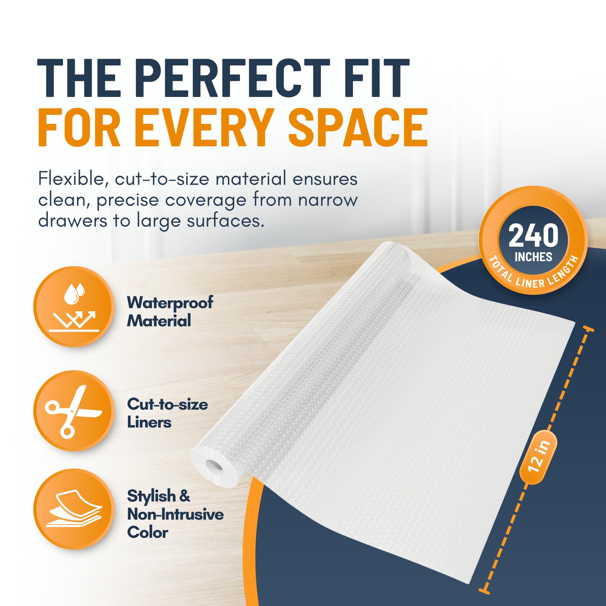 Shelf Liner Drawer Liner for Kitchen Cabinets Non (20 Sq Ft)