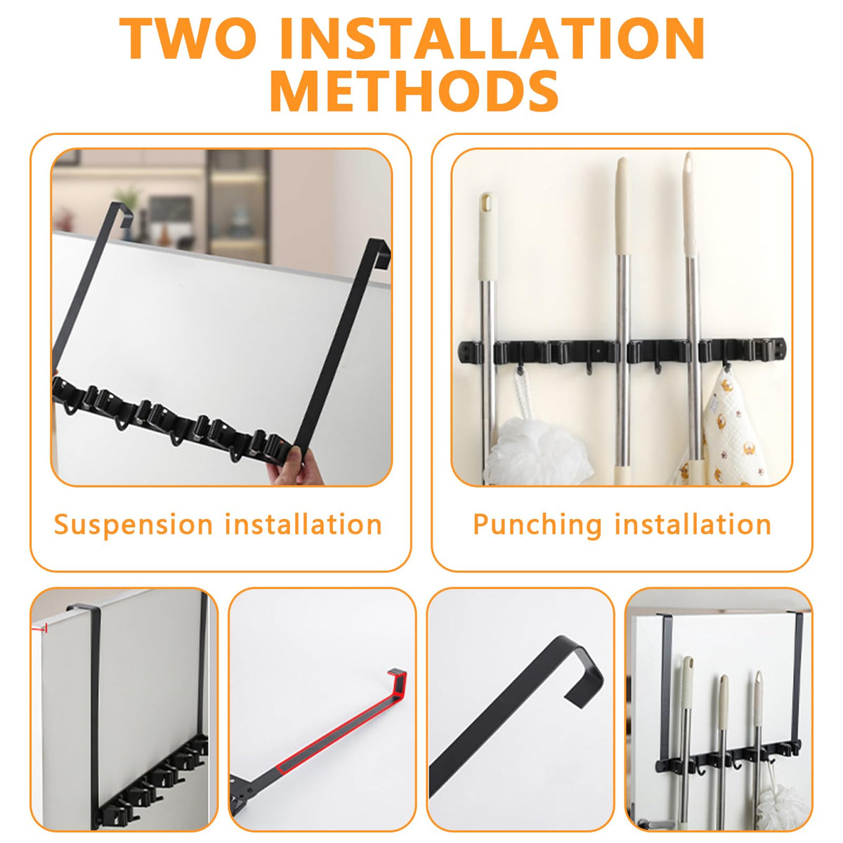Over The Door Broom Holder