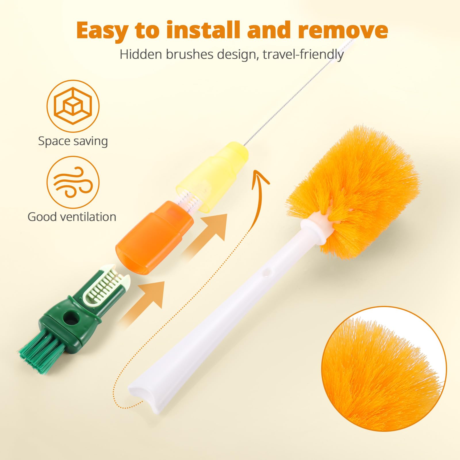 5 Pack Bottle Brush Set (5 Count)