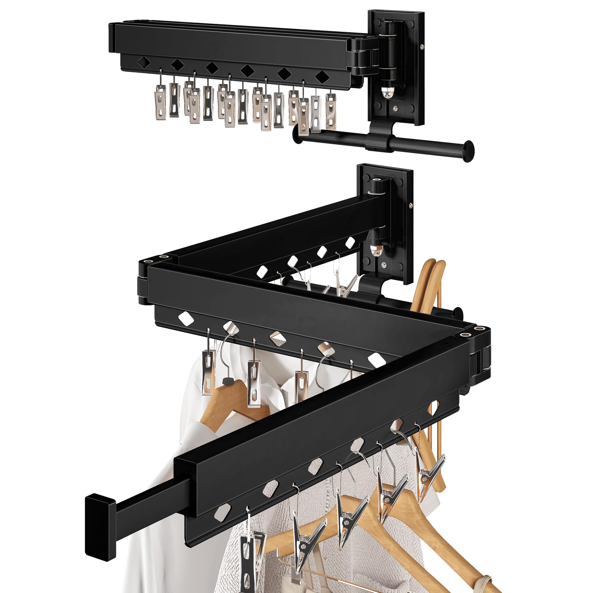 Wall Mounted Collapsible Clothes Drying Rack