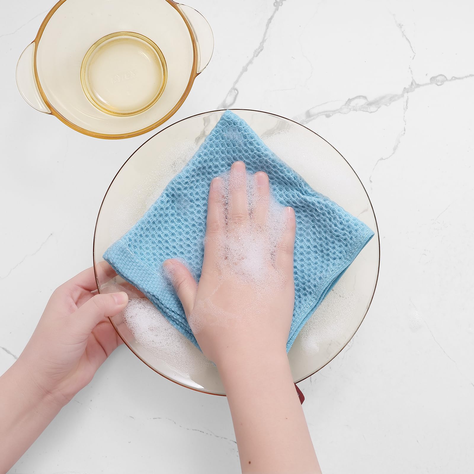 100% Cotton Waffle Weave Kitchen Dish Cloths 12 (12 Count)