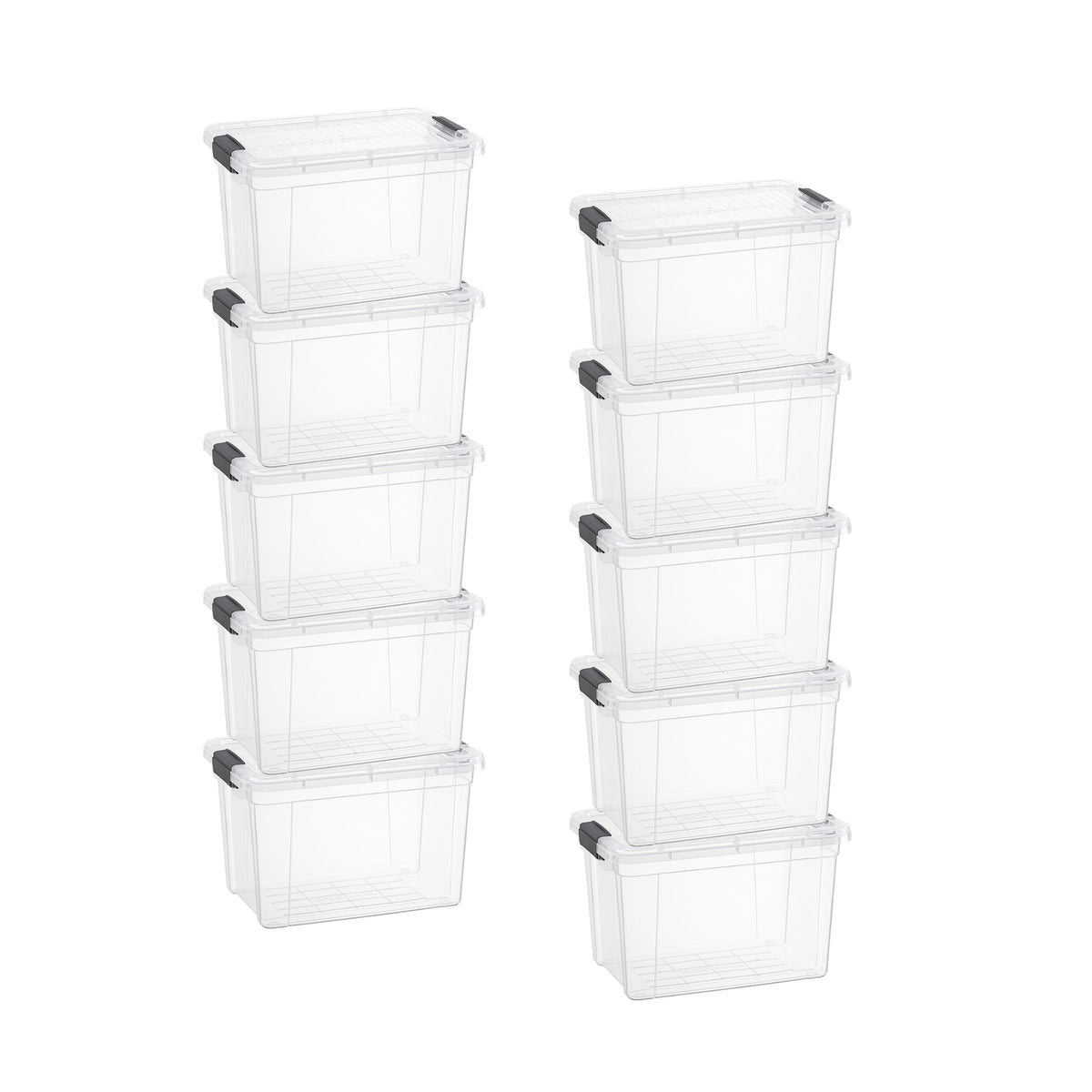 4.75 Quart Clear Plastic Storage Boxes with Lids (10 Count)