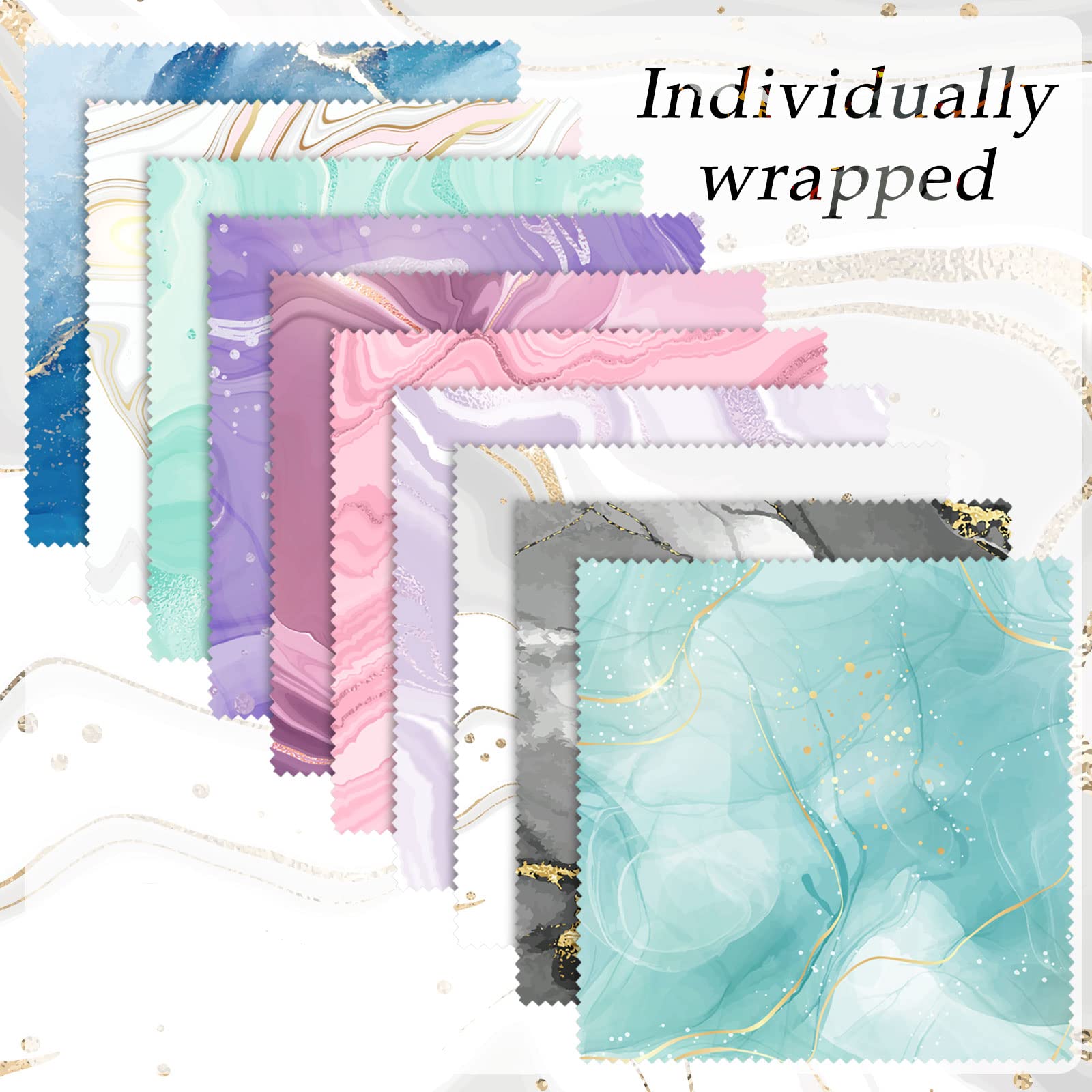 20 Pcs Microfiber Cleaning Cloth Cute Marble Design Microfiber Cloth Soft Gifts Multicolor Glasses Cleaner Wipes for Eyeglasses Camera Lens Cell Phone Screens Glasses