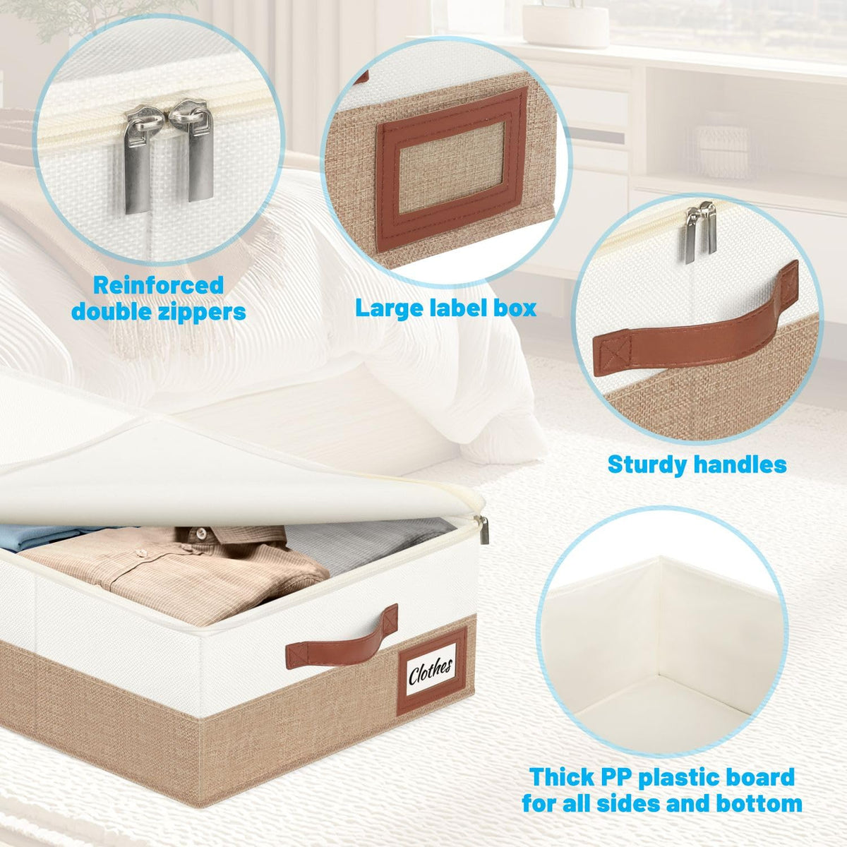 Under Bed Storage Container Bins 2 Pack (2 Count)